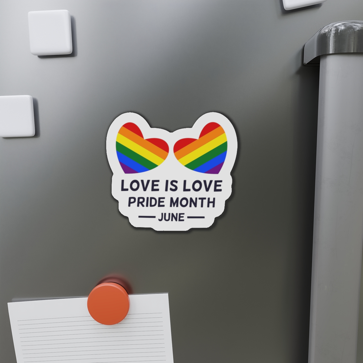 Lgbtq Pride Month June Every Year Rainbow Sign Pride Community Design Banner Poster Card Background Template Die Cut Magnets - Image 14