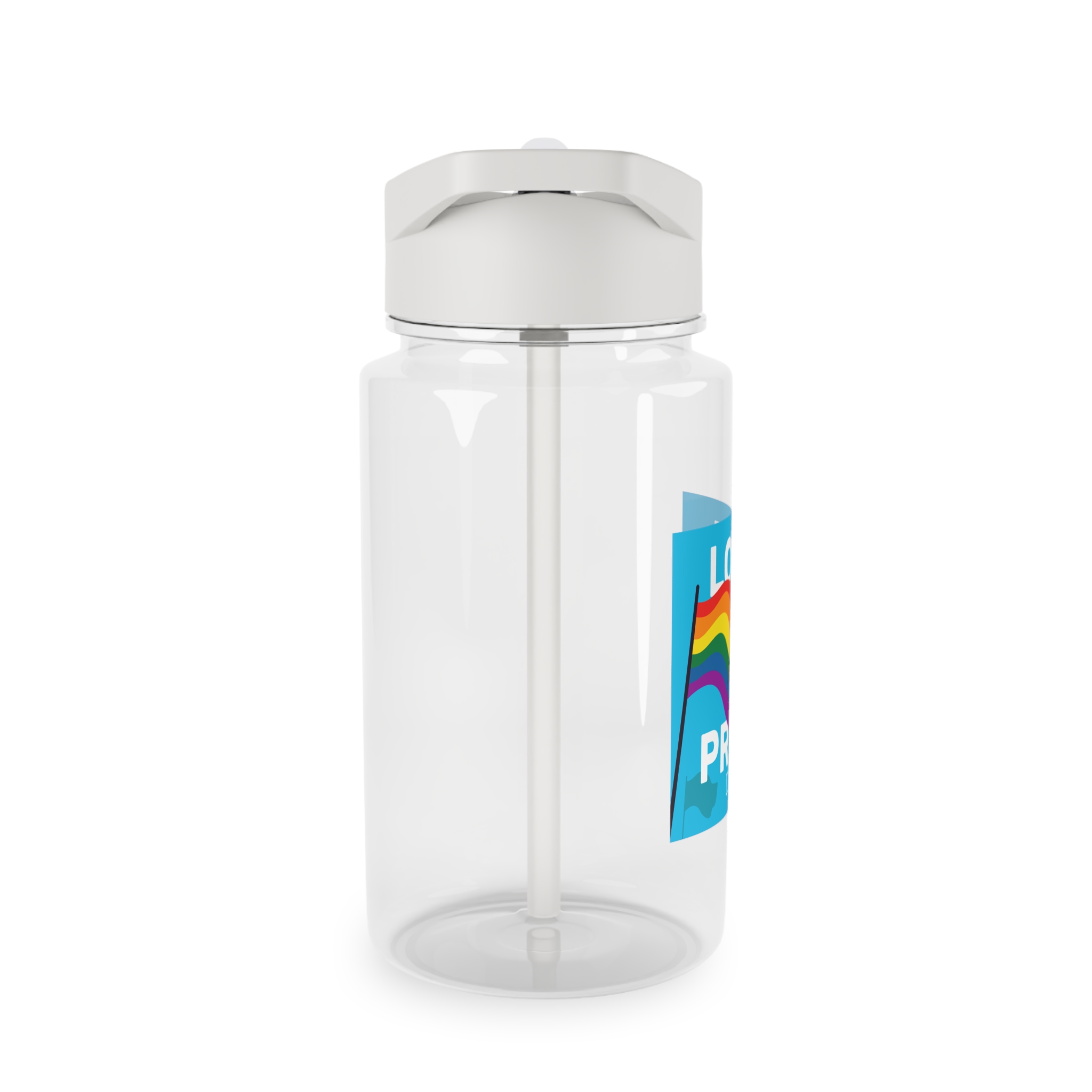 Pride Day Event With Rainbow Flag Tritan Water Bottle - Image 4
