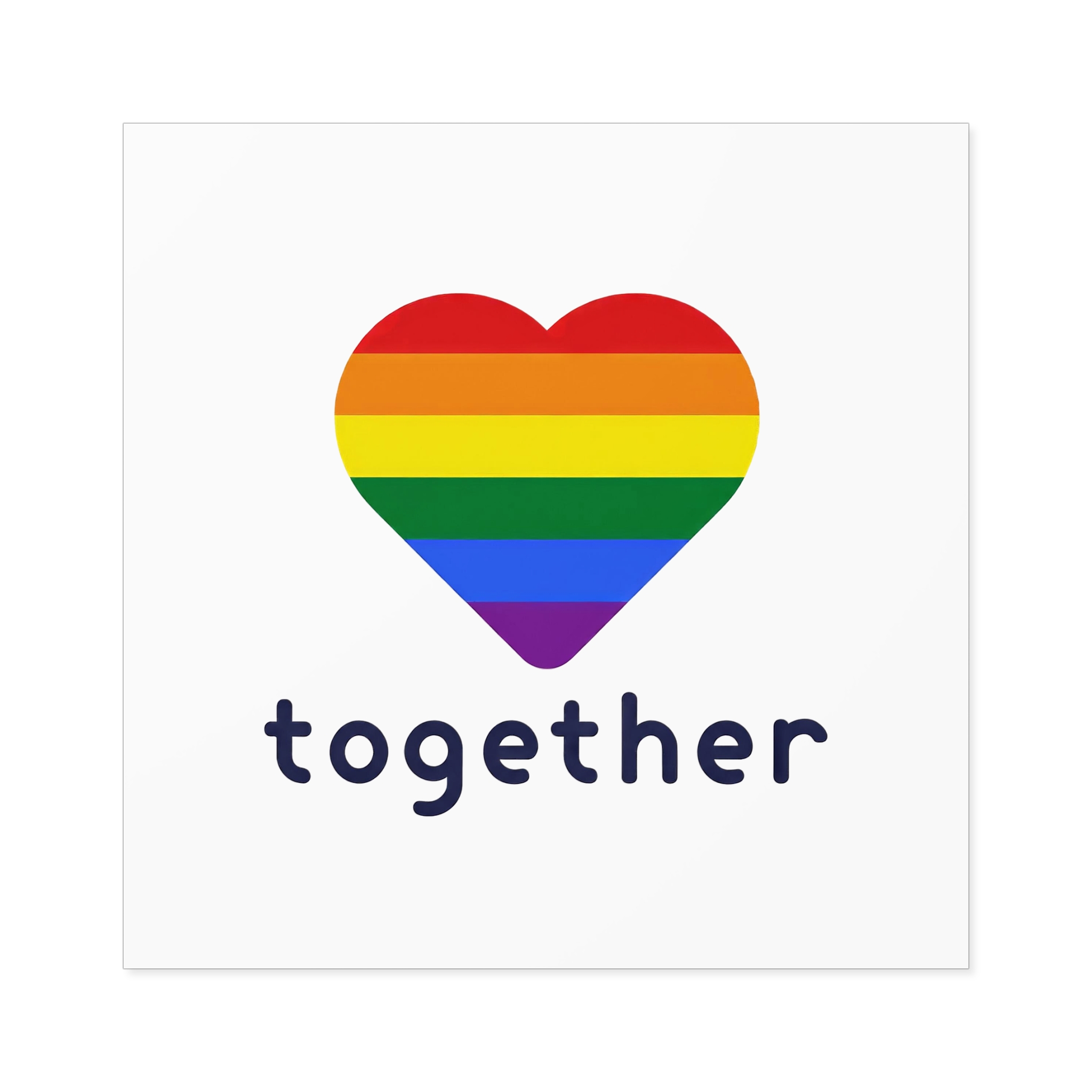 Lgbt Flag With Textlgbt Flag With Text Laminate Stickers Square - Image 57