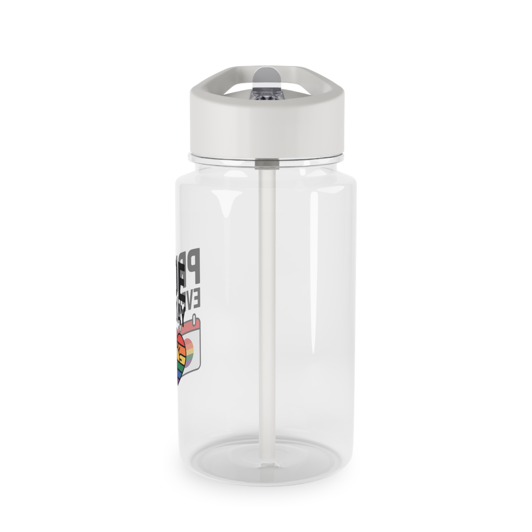 Pride Every Day T Shirt Design Isolated White Background Tritan Water Bottle - Image 3
