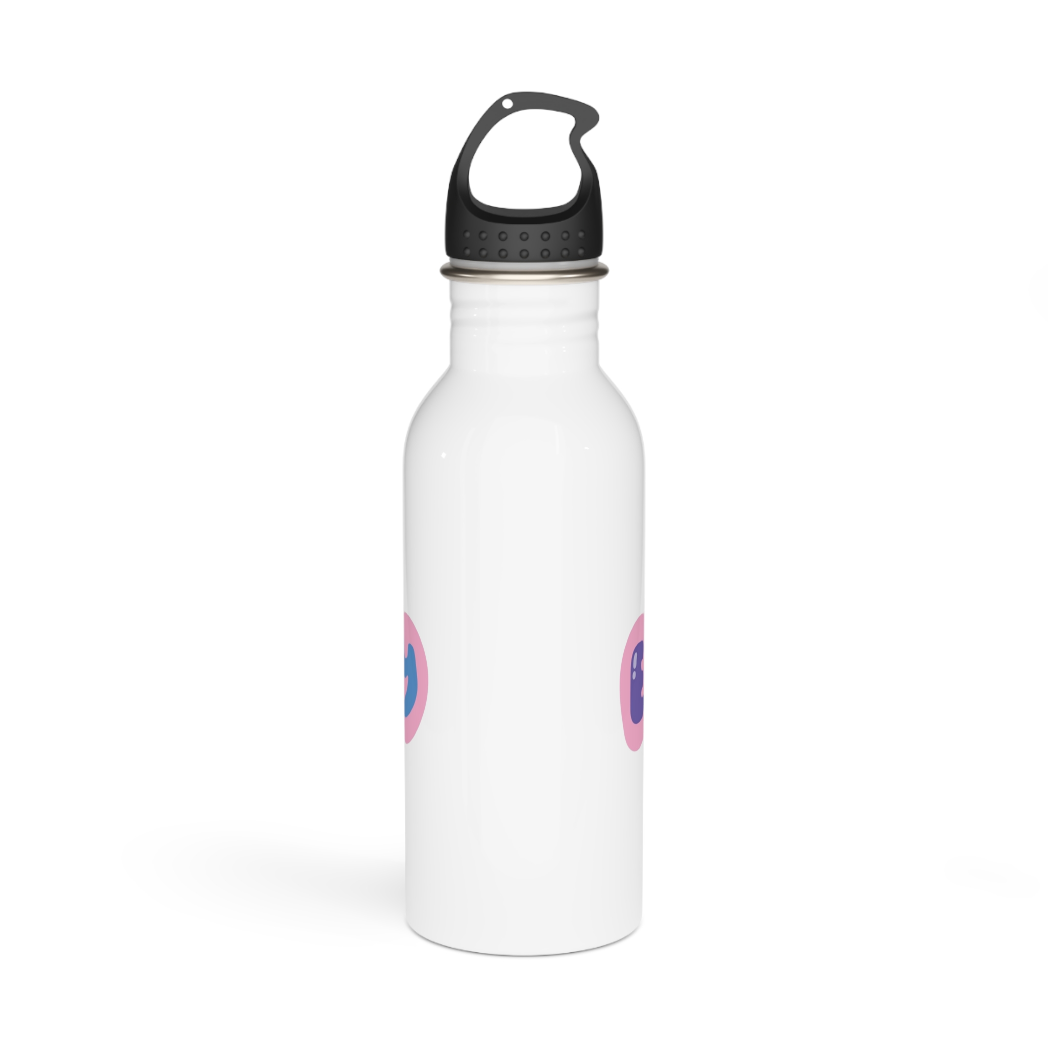 Lgbt Sticker Pack White Background Lgbtq Set Symbol Lgbt Pride Community Rainbow Elements Vector Hand Draw Illustration Hand Drawn Lettering(1) Stainless Steel Water Bottle - Image 3