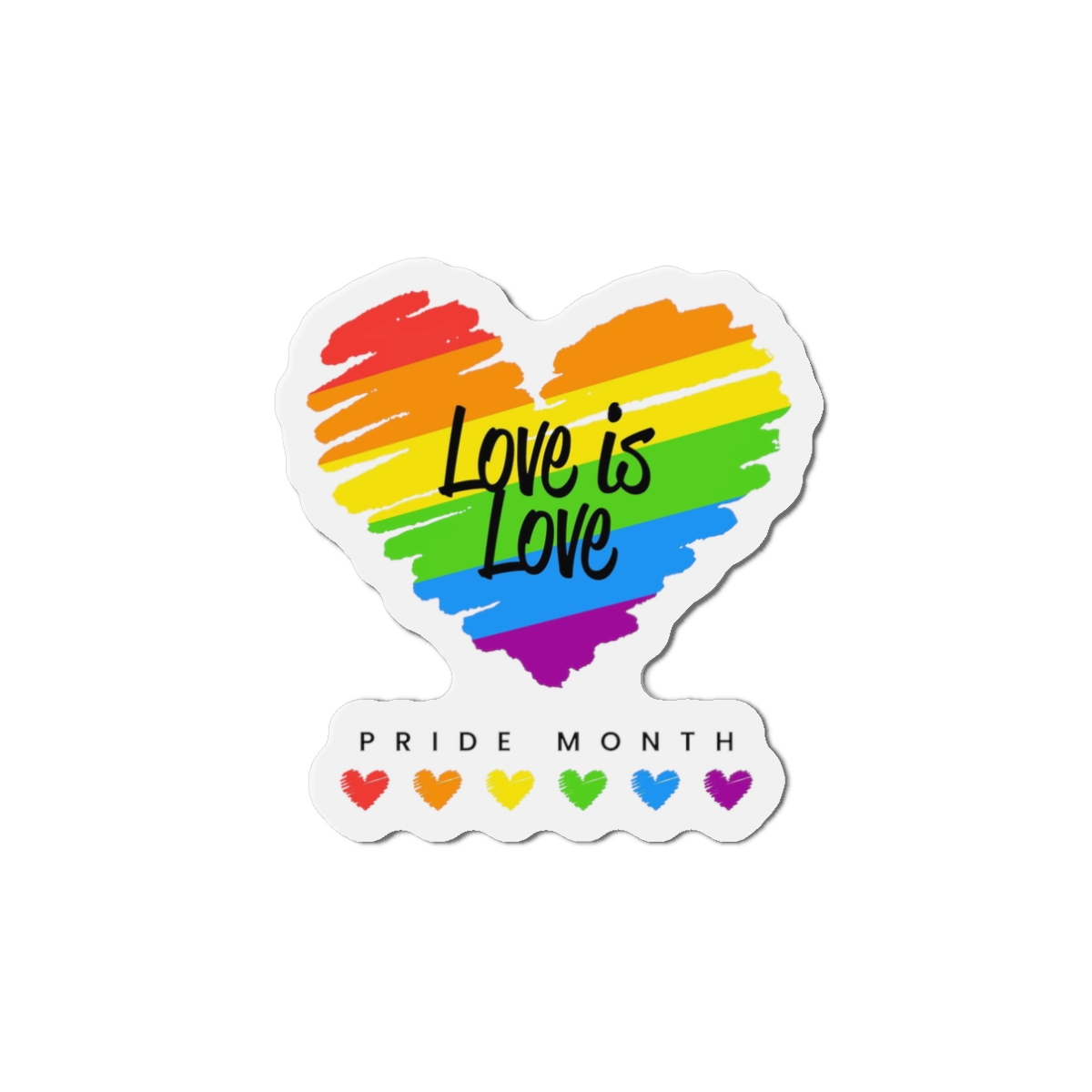Beautiful Pride Day Flag Concept Die Cut Magnets - Image 4
