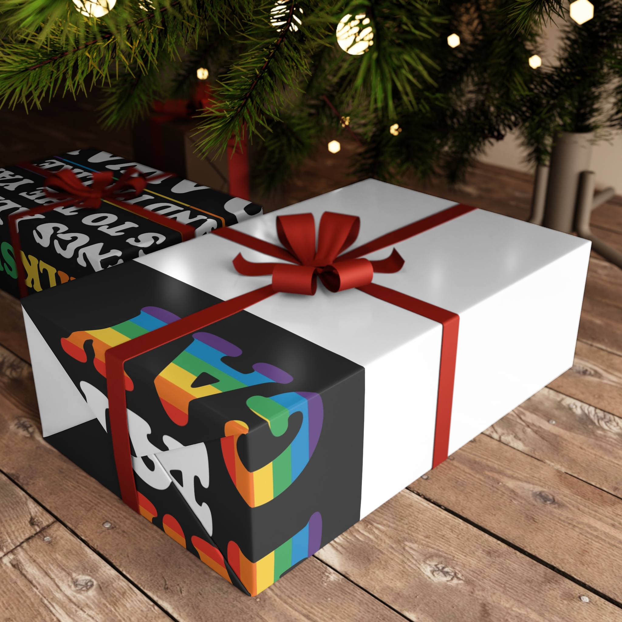 Pride Gay Lgbt Rainbow Tshirt Design(2) Gift Wrapping Paper Sheets 1pc - Image 3