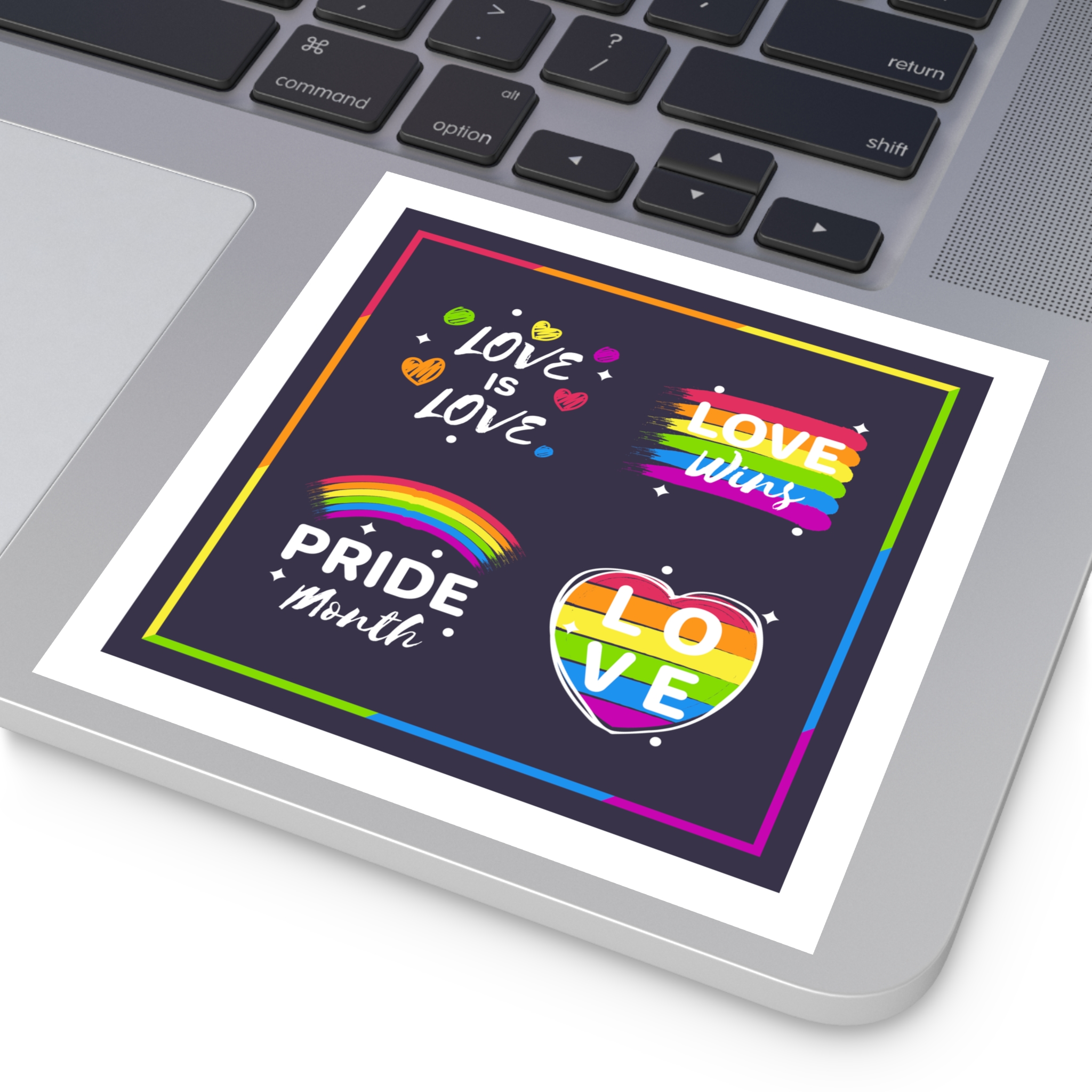 Pride Day Badges Set Laminate Stickers Square - Image 35