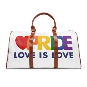 Lgbt Pride Month June 2026 Lesbian Gay Bisexual Transgender Lgbtq Flag Rainbow Love Vector (3) Waterproof Travel Bag