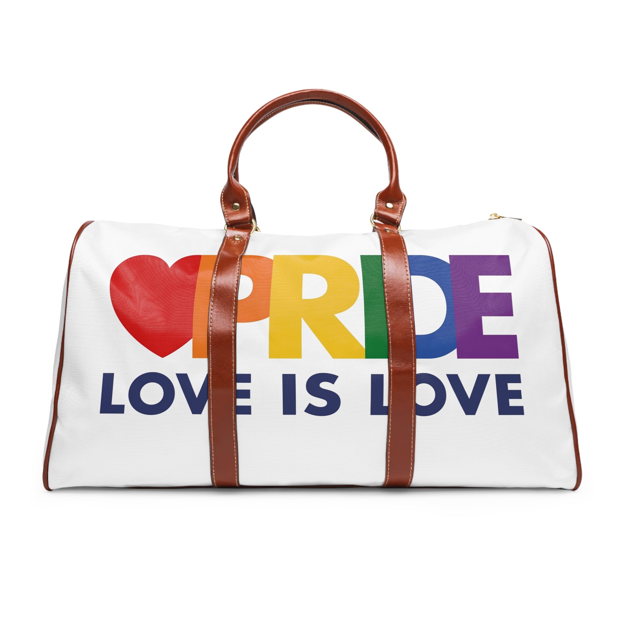 Lgbt Pride Month June 2026 Lesbian Gay Bisexual Transgender Lgbtq Flag Rainbow Love Vector (3) Waterproof Travel Bag