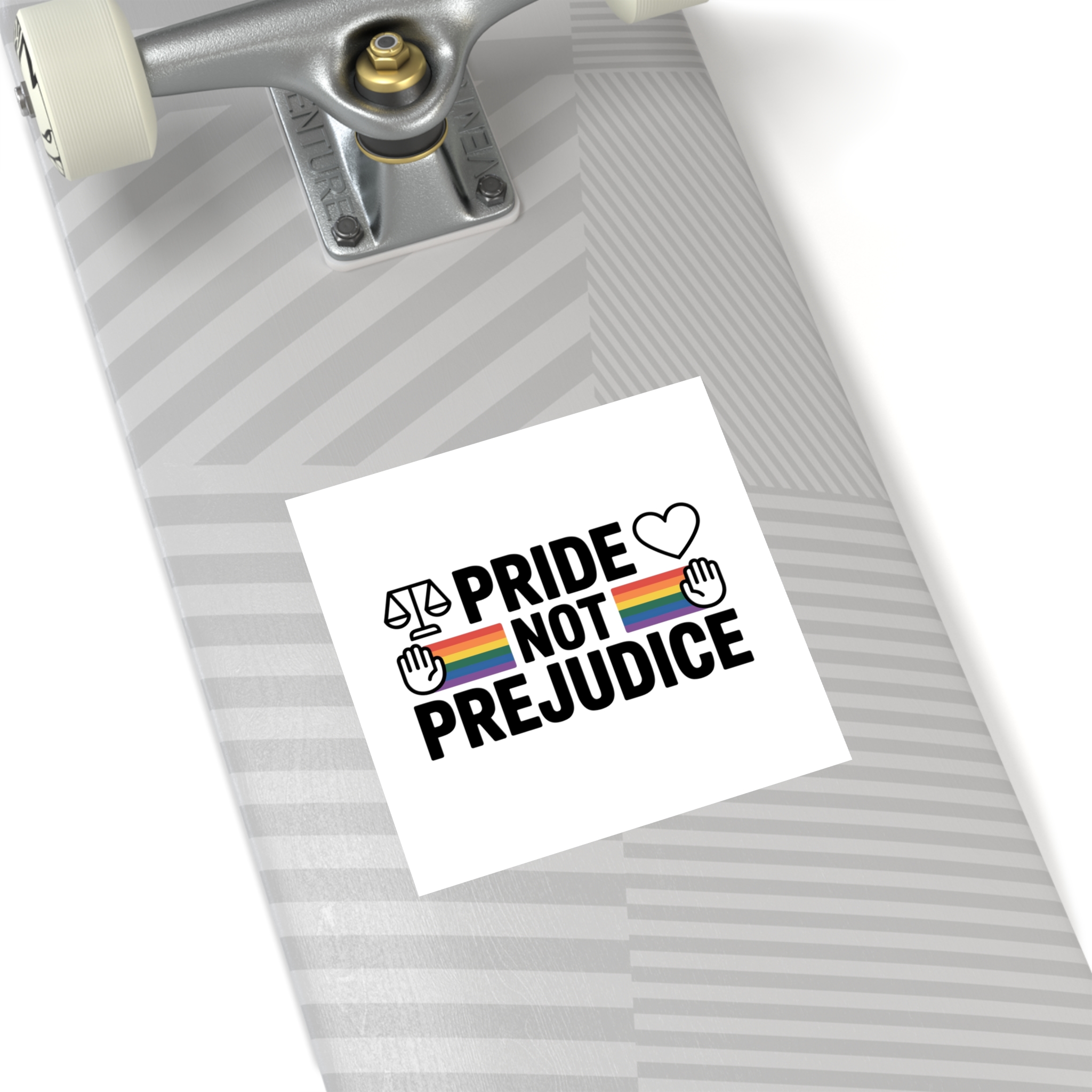 Pride Prejudice T Shirt Design Isolated White Background 2 Laminate Stickers Square - Image 76