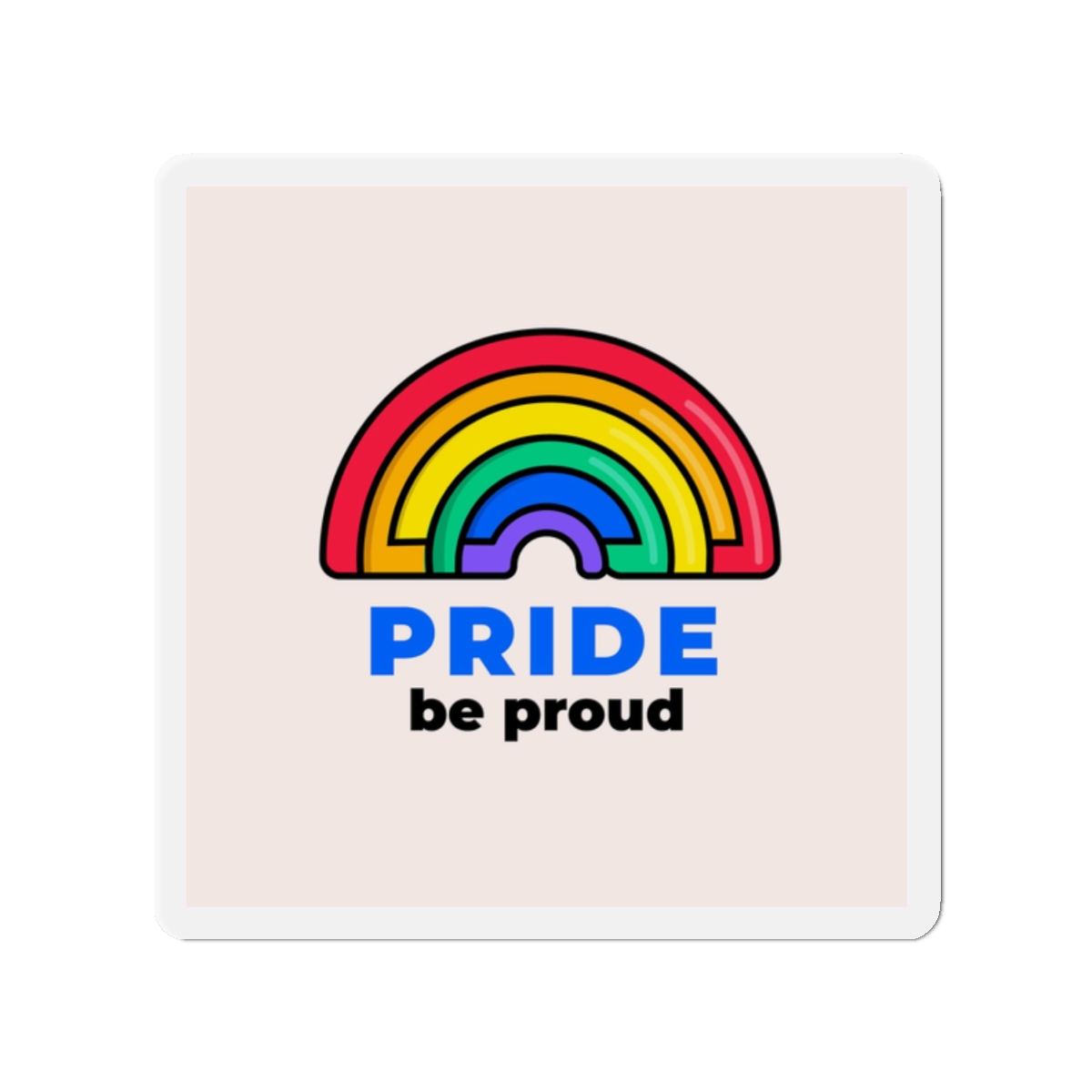Flat Lgbt Pride Month Logo Template(1) Die Cut Magnets