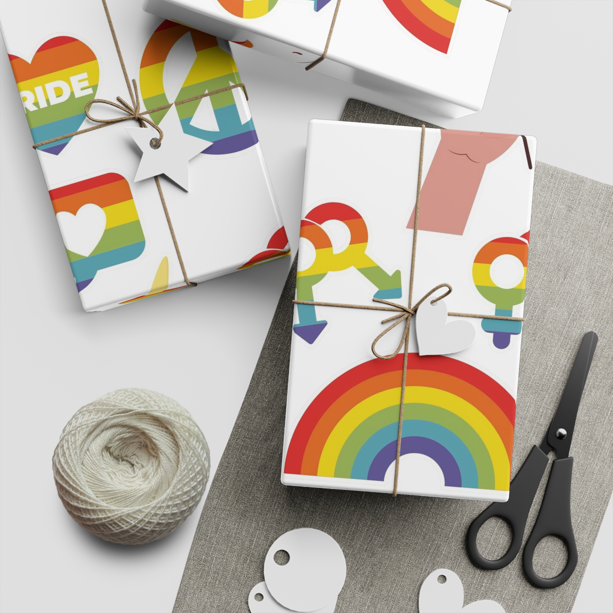 Flat Lgbt Pride Month Elements Collection Gift Wrapping Paper Sheets 1pc - Image 2
