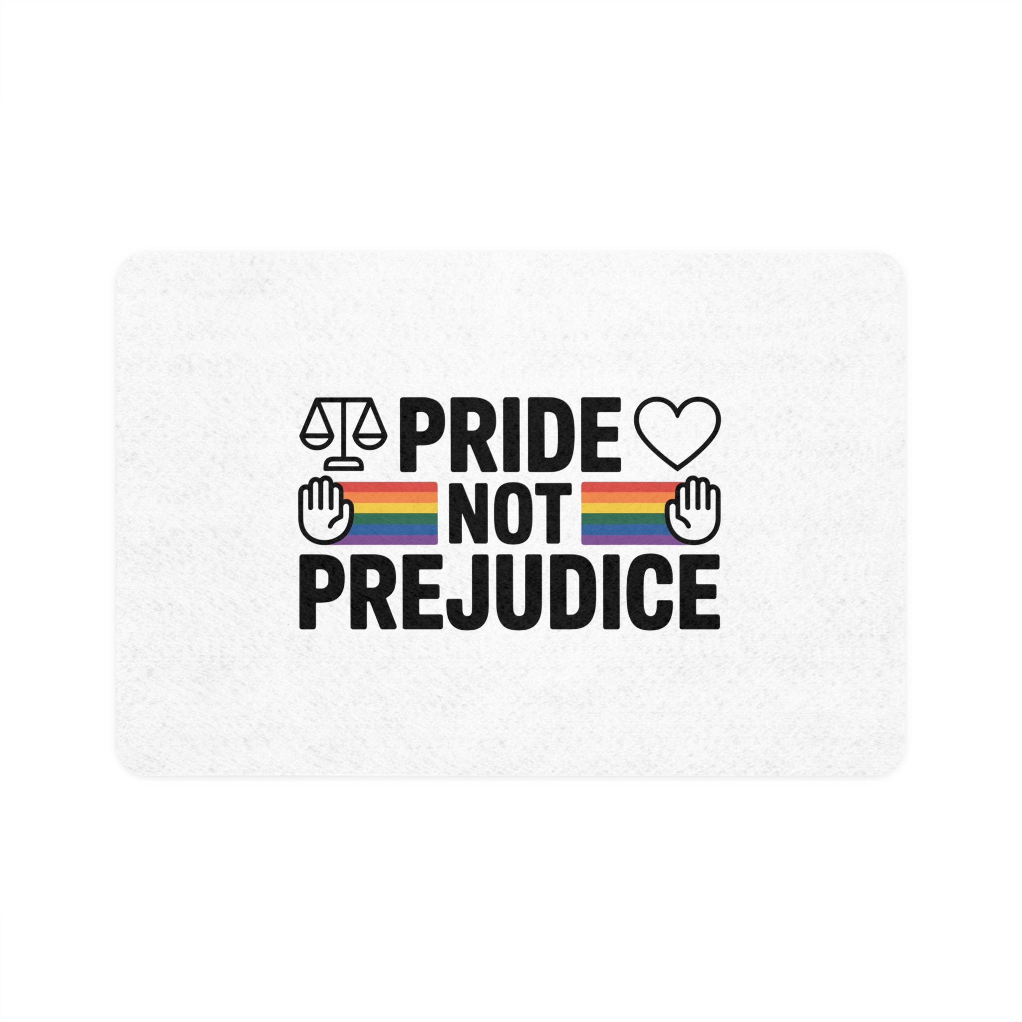 Pride Prejudice T Shirt Design Isolated White Background 2 Pet Food Mat 12x18