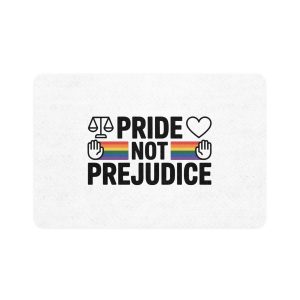 Pride Prejudice T Shirt Design Isolated White Background 21 Pet Food Mat 12x18