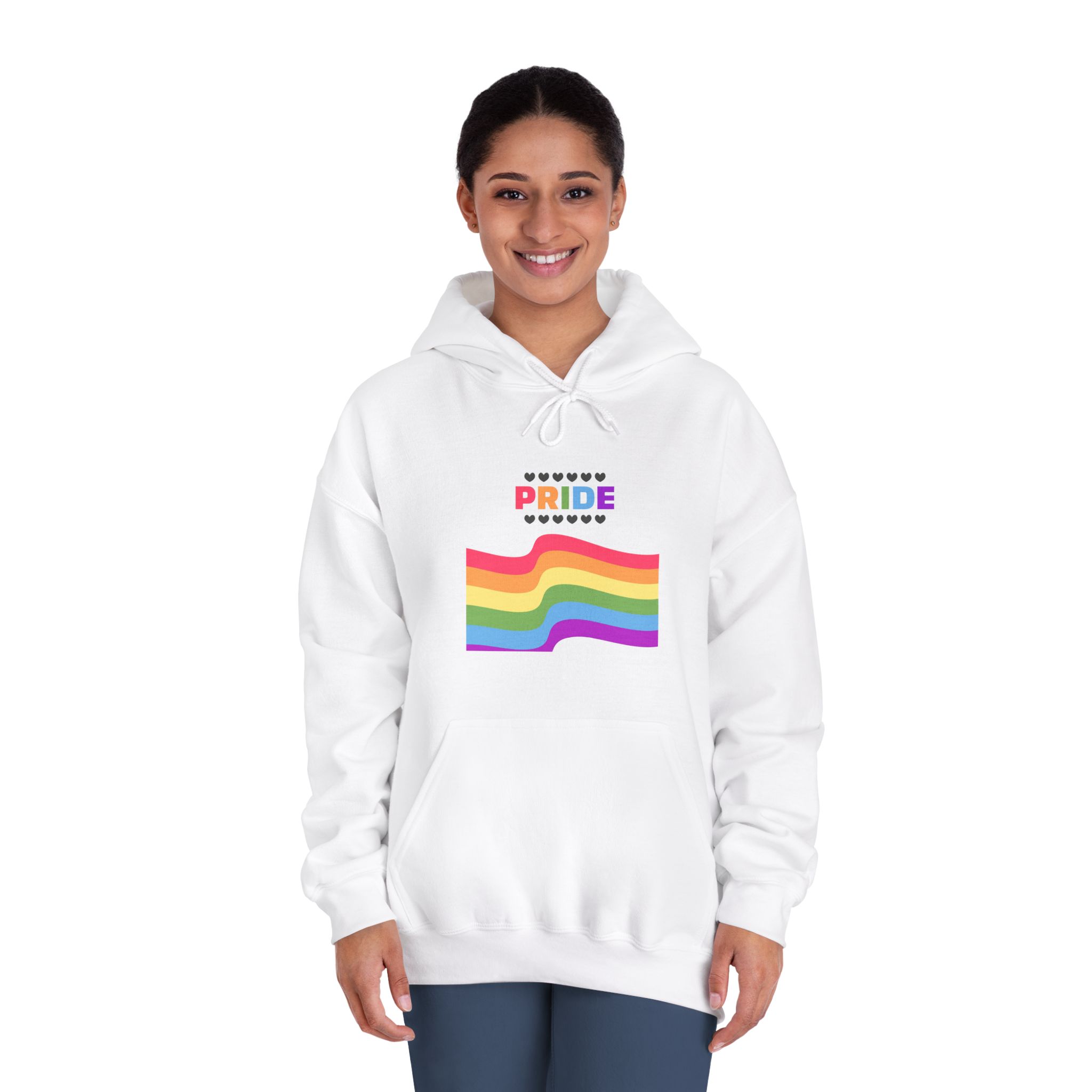 Pride Background With Flag Lgbtq Pride Unisex Dryblend Hooded Sweatshirt - Image 4