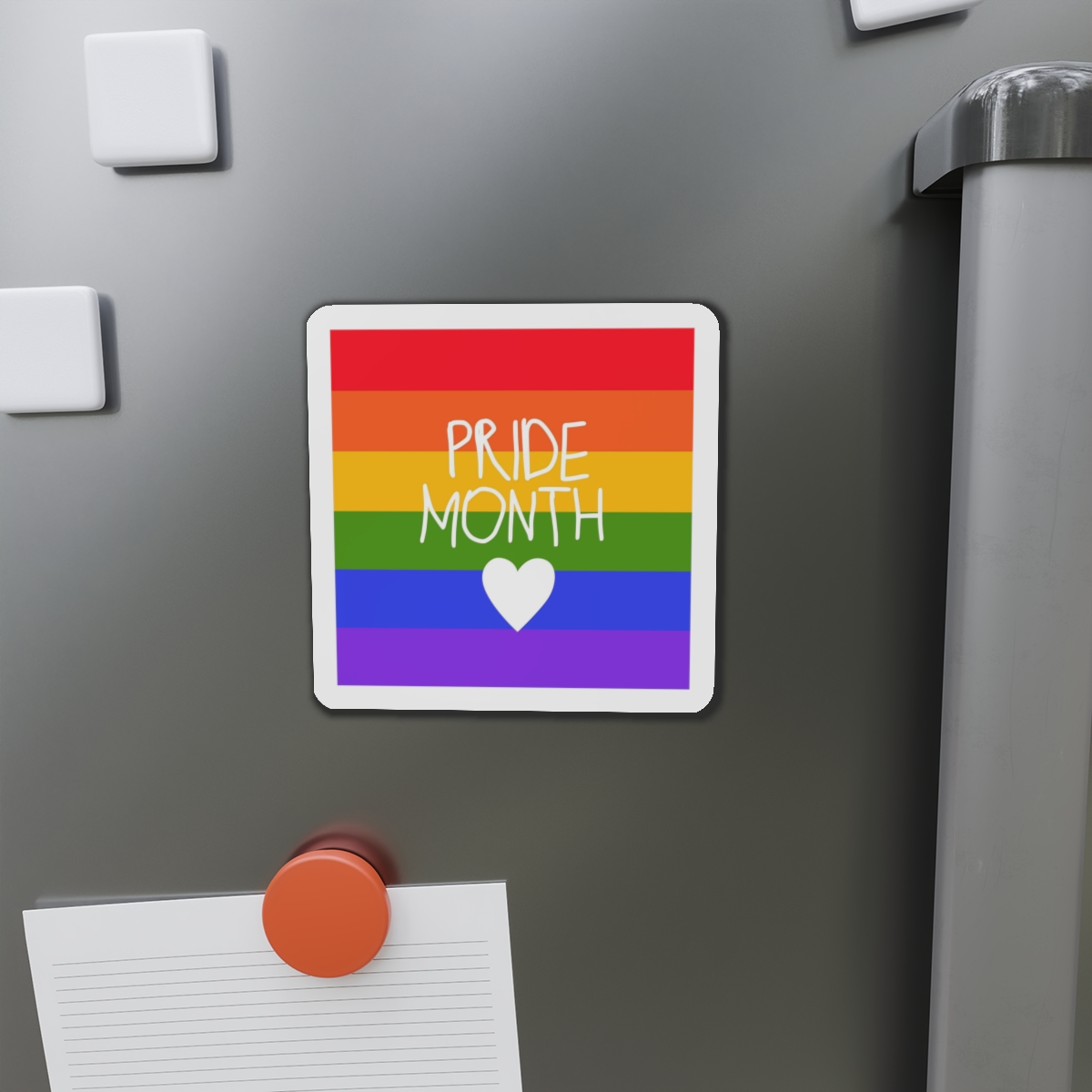 Cute Simple Banner Pride Month Symbols Pride Month With Lgbtq Flag Colours Die Cut Magnets - Image 11