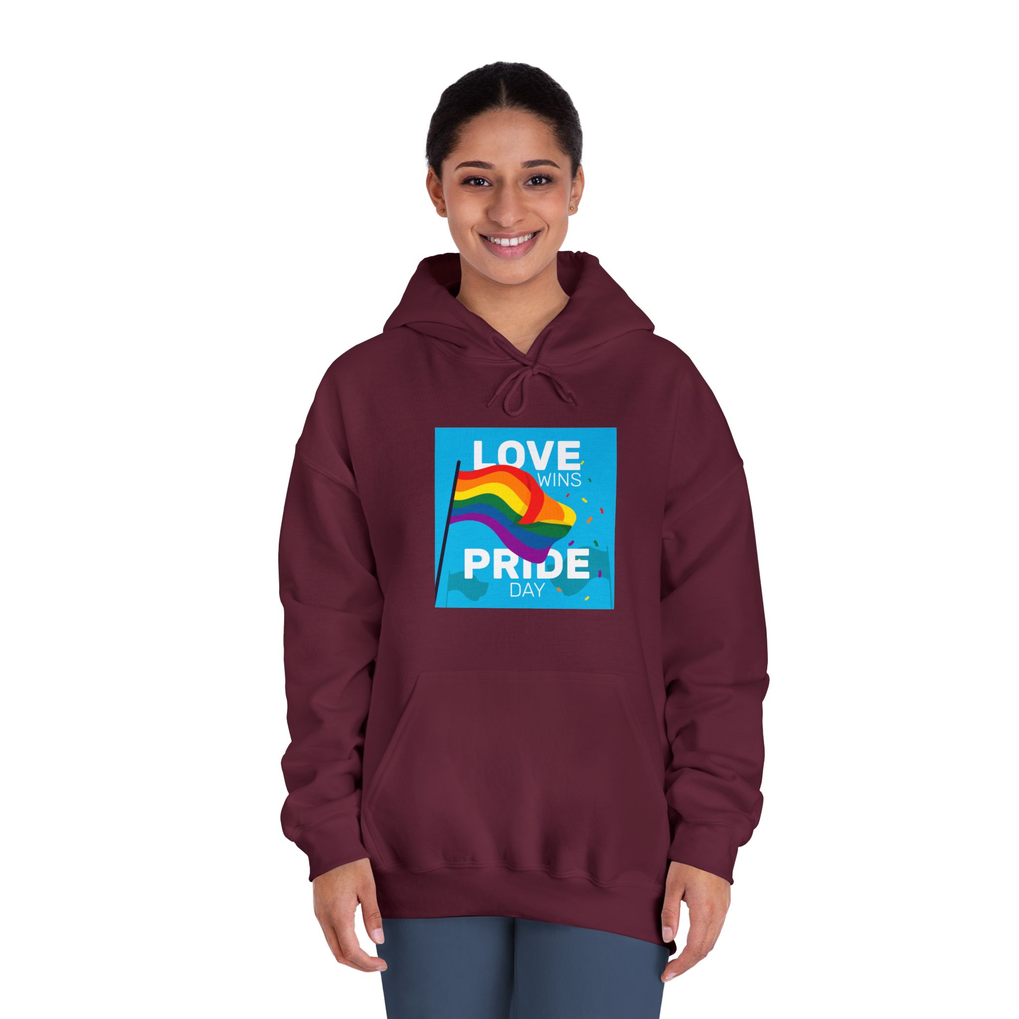 Pride Day Event With Rainbow Flag Unisex Dryblend Hooded Sweatshirt - Image 20