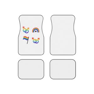 Lgbt Stickers Doodle Style Lgbtq Set Lgbt Pride Community Symbols Rainbow Colored Elements Flag Heart Rainbow Car Mats Set Of 4
