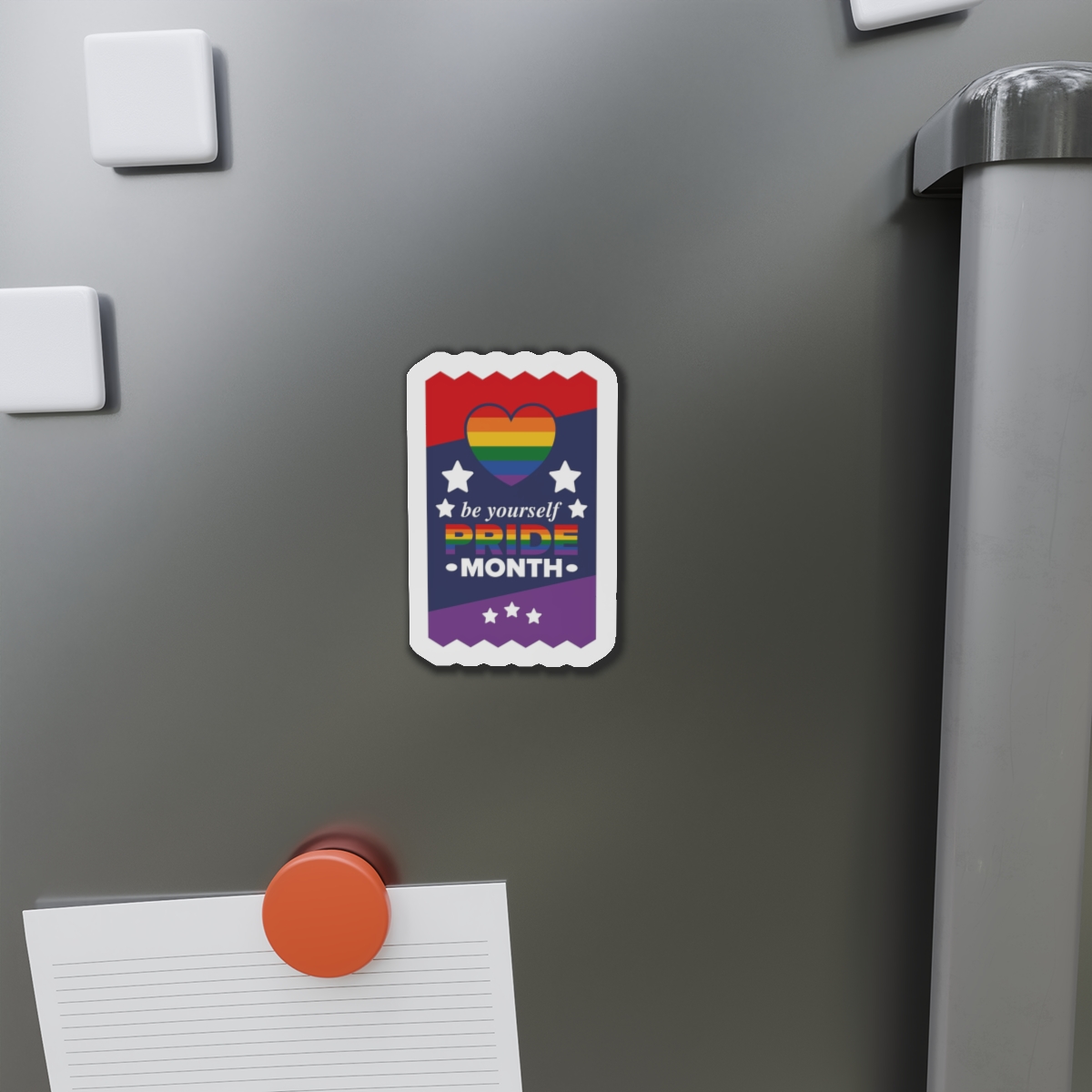 Lgbt Pride Month June Lesbian Gay Bisexual Transgender Love Lgbtq Flag Rainbow Vector Die Cut Magnets - Image 8