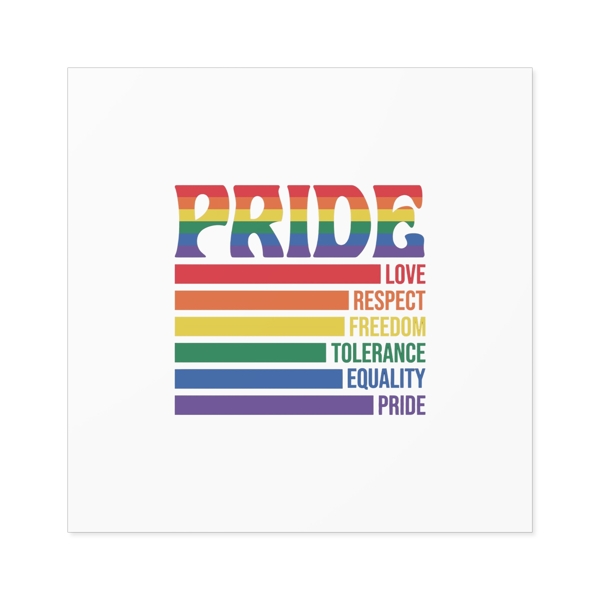 Pride Lgbtq Gay Typography Vector Tshirt Design1 Laminate Stickers Square - Image 77