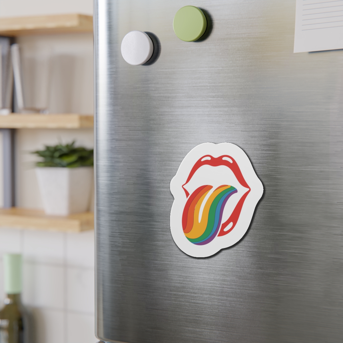 Rainbow Tongue Pop Art Lips Illustration(1) Die Cut Magnets - Image 12