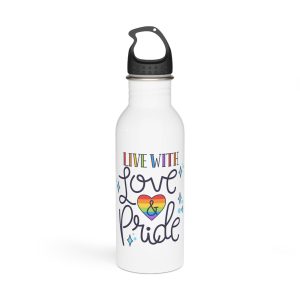 Pride Day Lettering Concept Stainless Steel Water Bottle