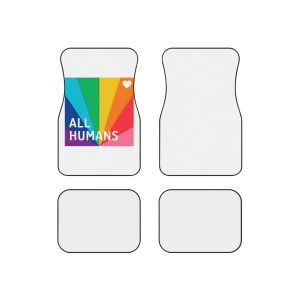 Rainbow Colored Background With All Humans Concept Pride Month Car Mats Set Of 4