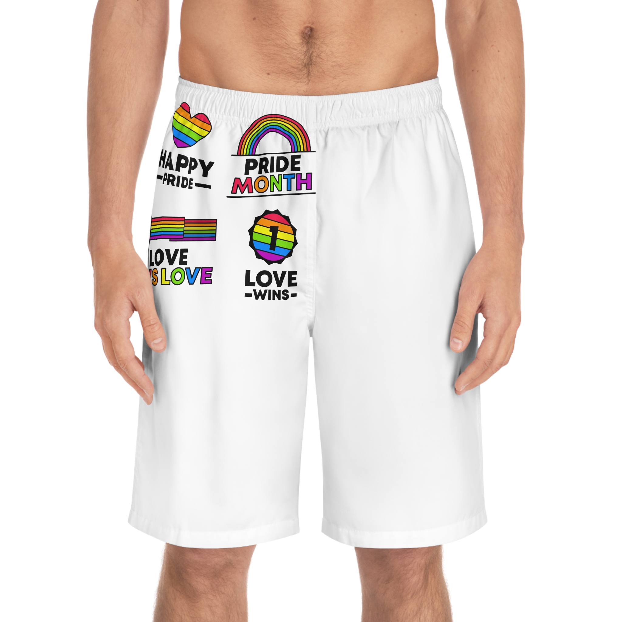 Pride Day Label Collection Mens Board Shorts Aop - Image 3