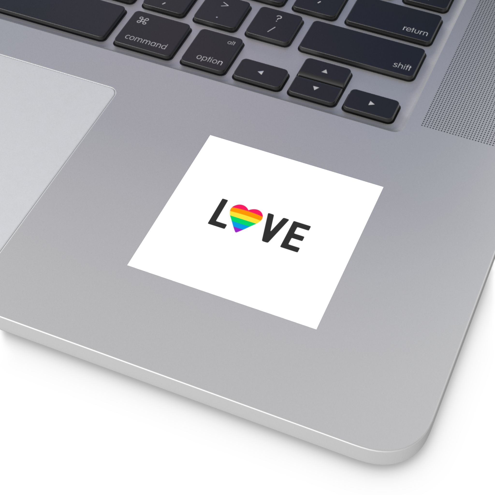 Love Lgbt Rainbow Heart Diversity Love Flag Flat Vector Illustration Laminate Stickers Square - Image 3