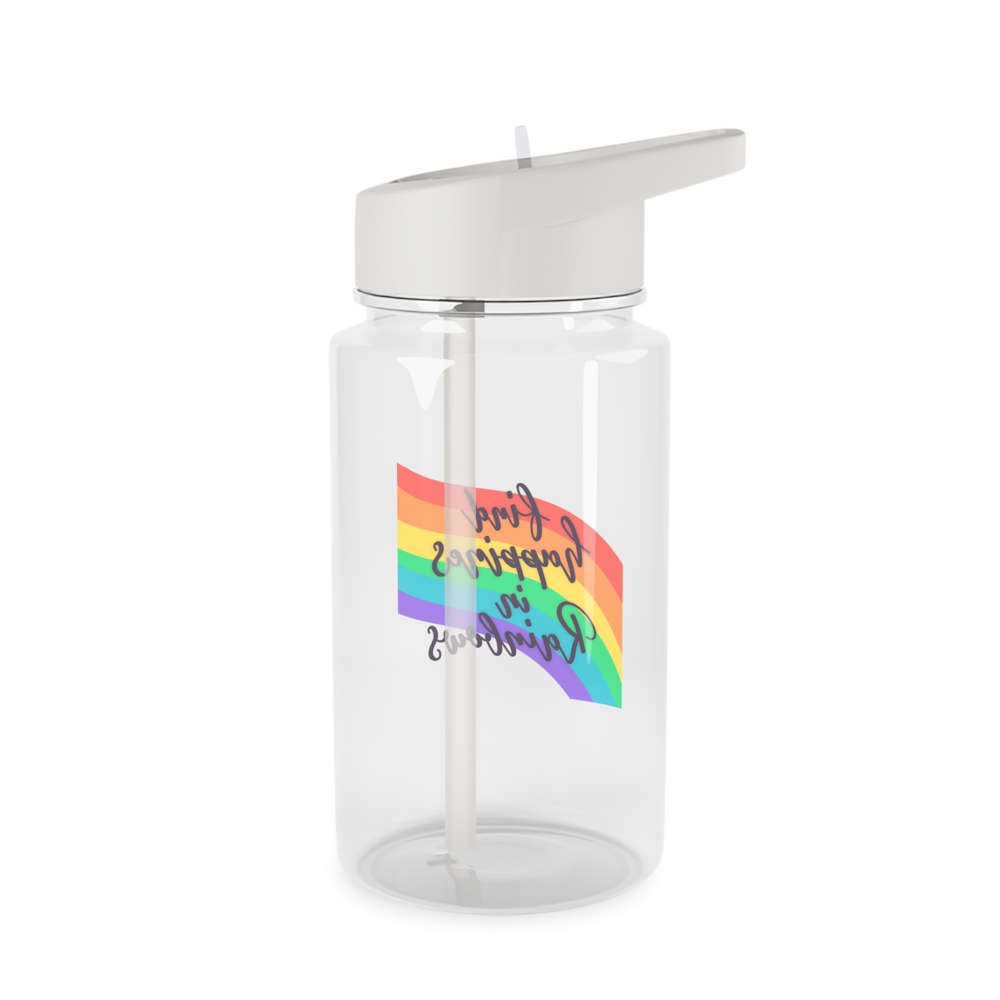 Pride Day Lettering With Rainbow Colors Tritan Water Bottle - Image 2