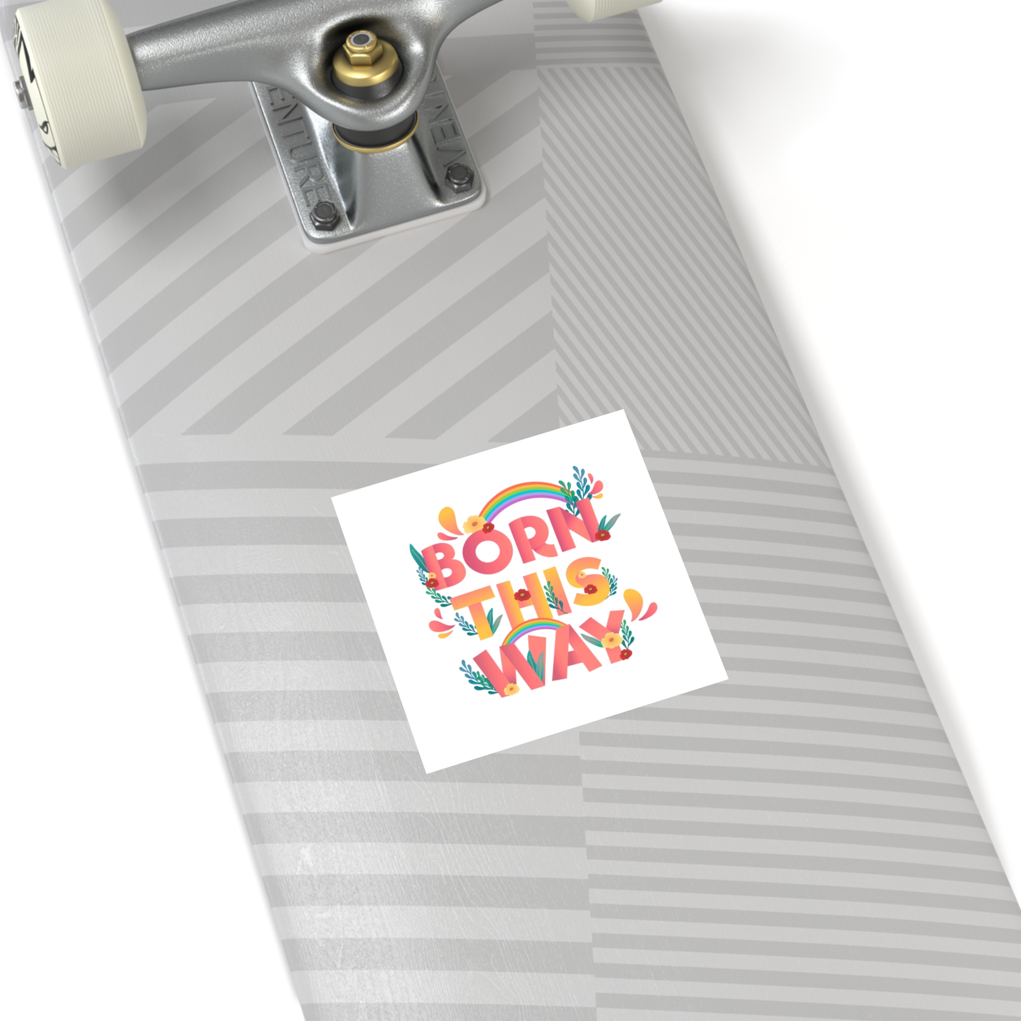 Pride Day Positive Lettering Design Laminate Stickers Square - Image 28