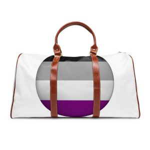 Flag Asexual Lgbtq Glossy Circular Flag Button Appearance 3d Icon Design With Depth Waterproof Travel Bag