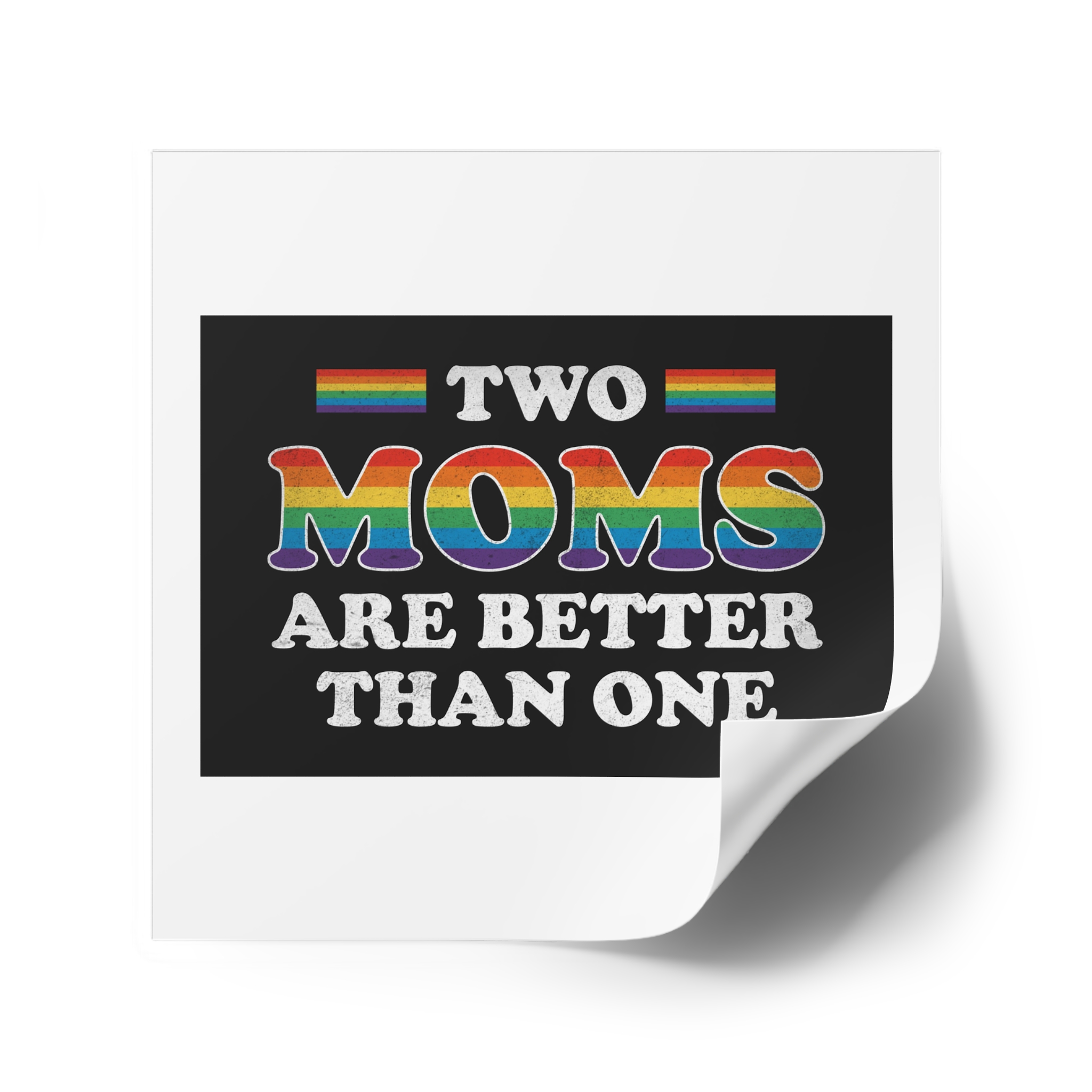 Pride Gay Rainbow Typography Vector Premium T Shirt(2) Laminate Stickers Square - Image 34
