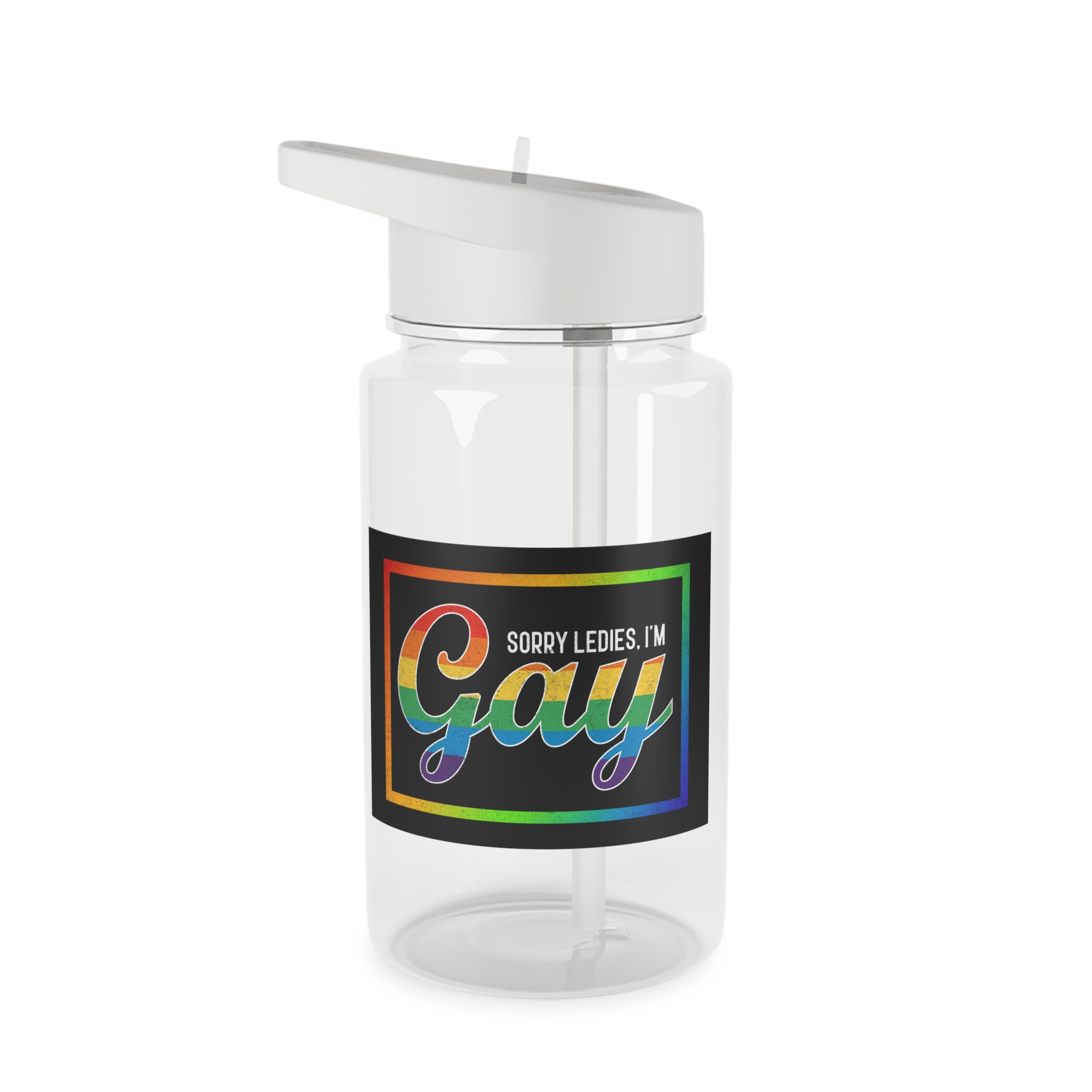 Pride Gay Rainbow Typography Vector Premium T Shirt(3) Tritan Water Bottle