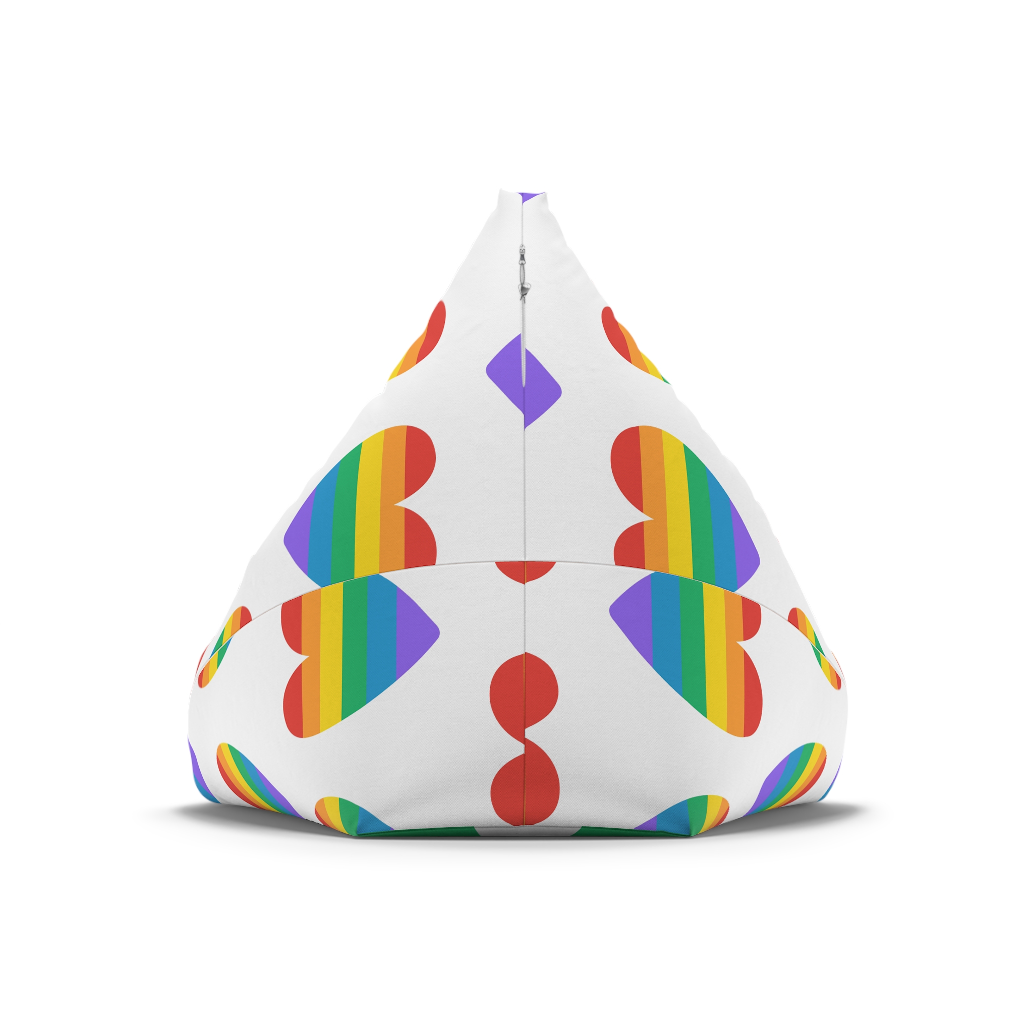 Rainbow Pride Heart Lgbtq Pride Month Celebration Bean Bag Chair Cover - Image 6