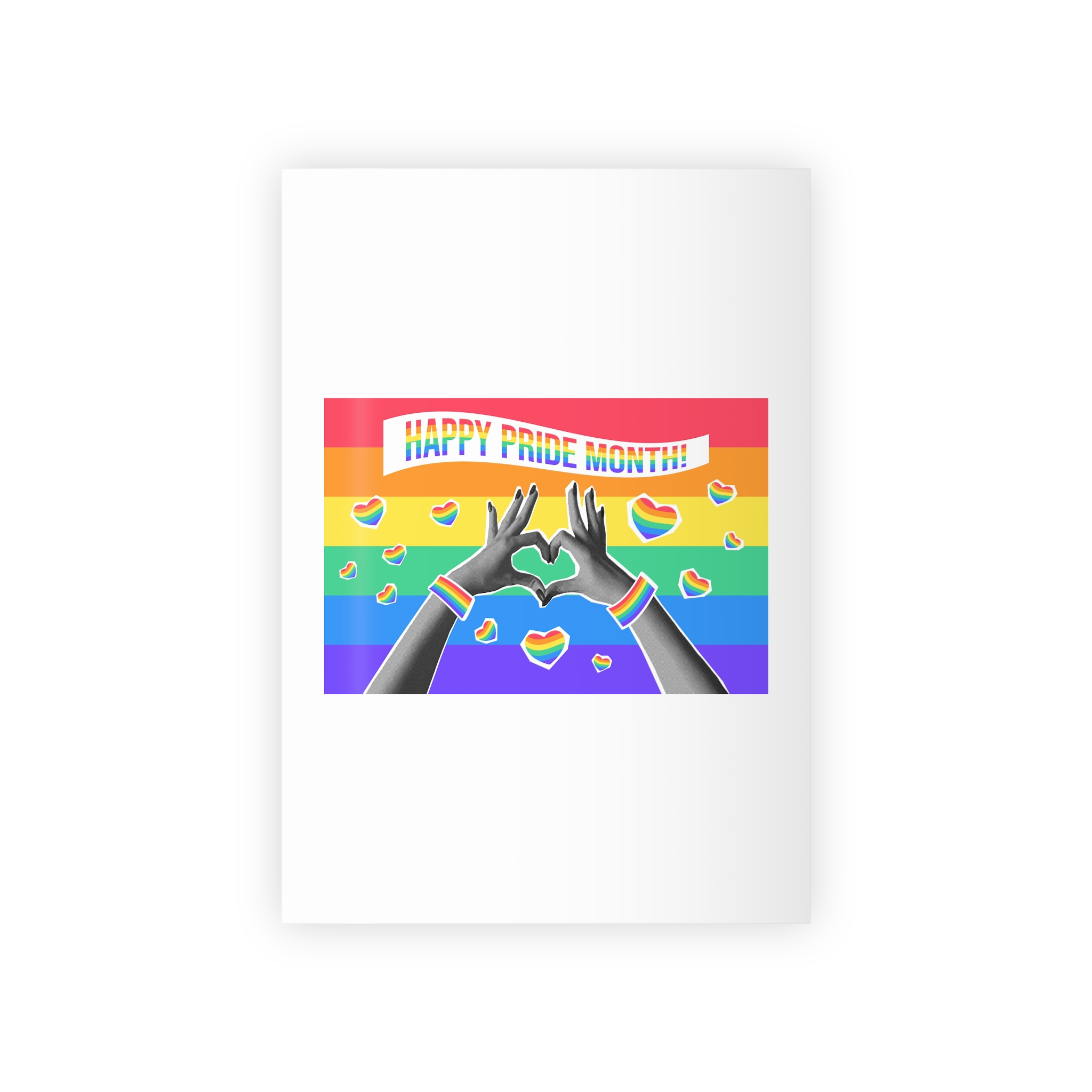 Lgbtq Pride Month Card Y2k Style Trendy Retro Collage Halftone Hands Gift Wrapping Paper Rolls 1pc