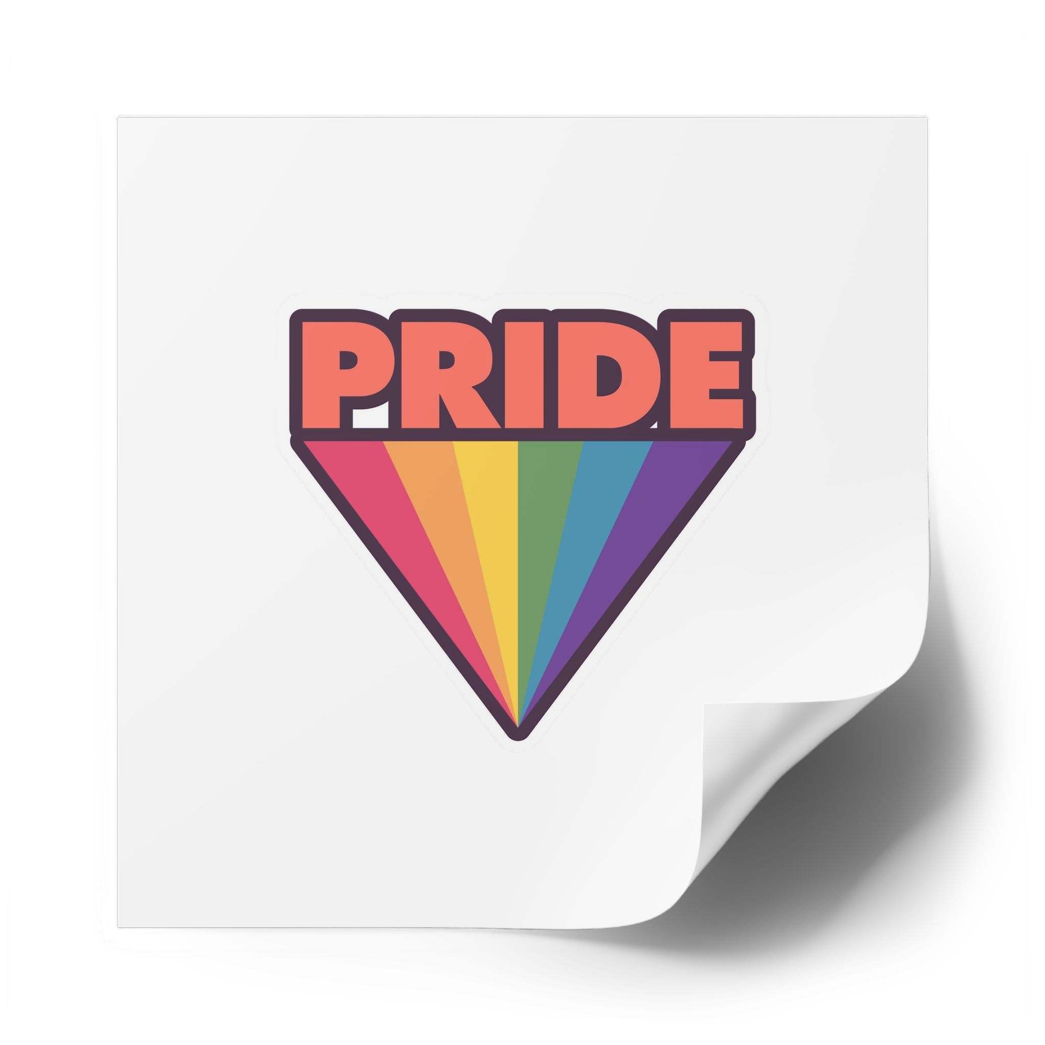 Pride With Rainbow1 Laminate Stickers Square - Image 54