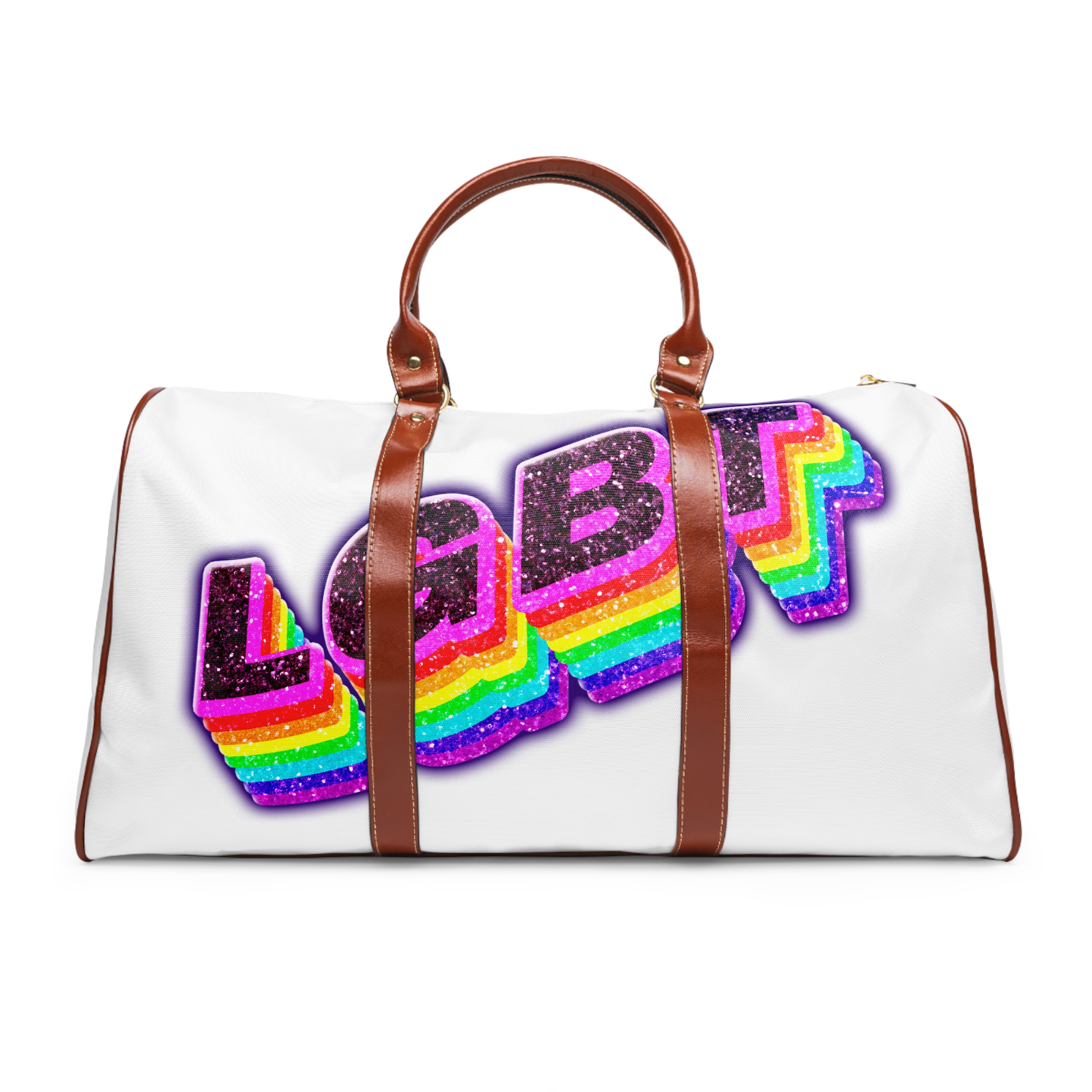 Png Word Lgbt Rainbow Typography Waterproof Travel Bag