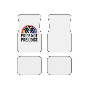 Pride Prejudice T Shirt Design Isolated White Background Car Mats Set Of 4