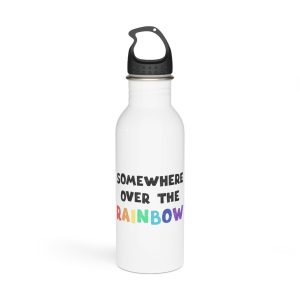 Vector Illustration With Hand Drawn Lettering Rainbow Stainless Steel Water Bottle
