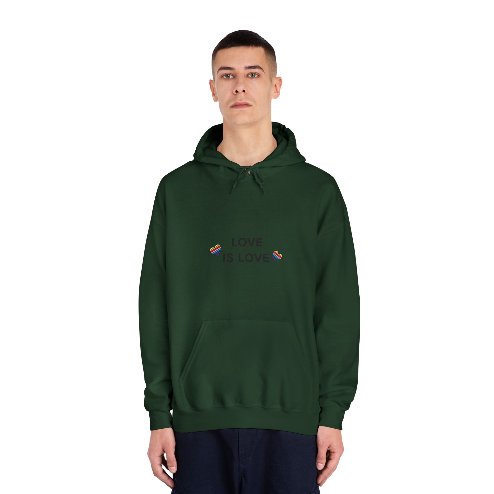 Love Is Love With Rainbow Hearts Unisex Dryblend Hooded Sweatshirt - Image 23