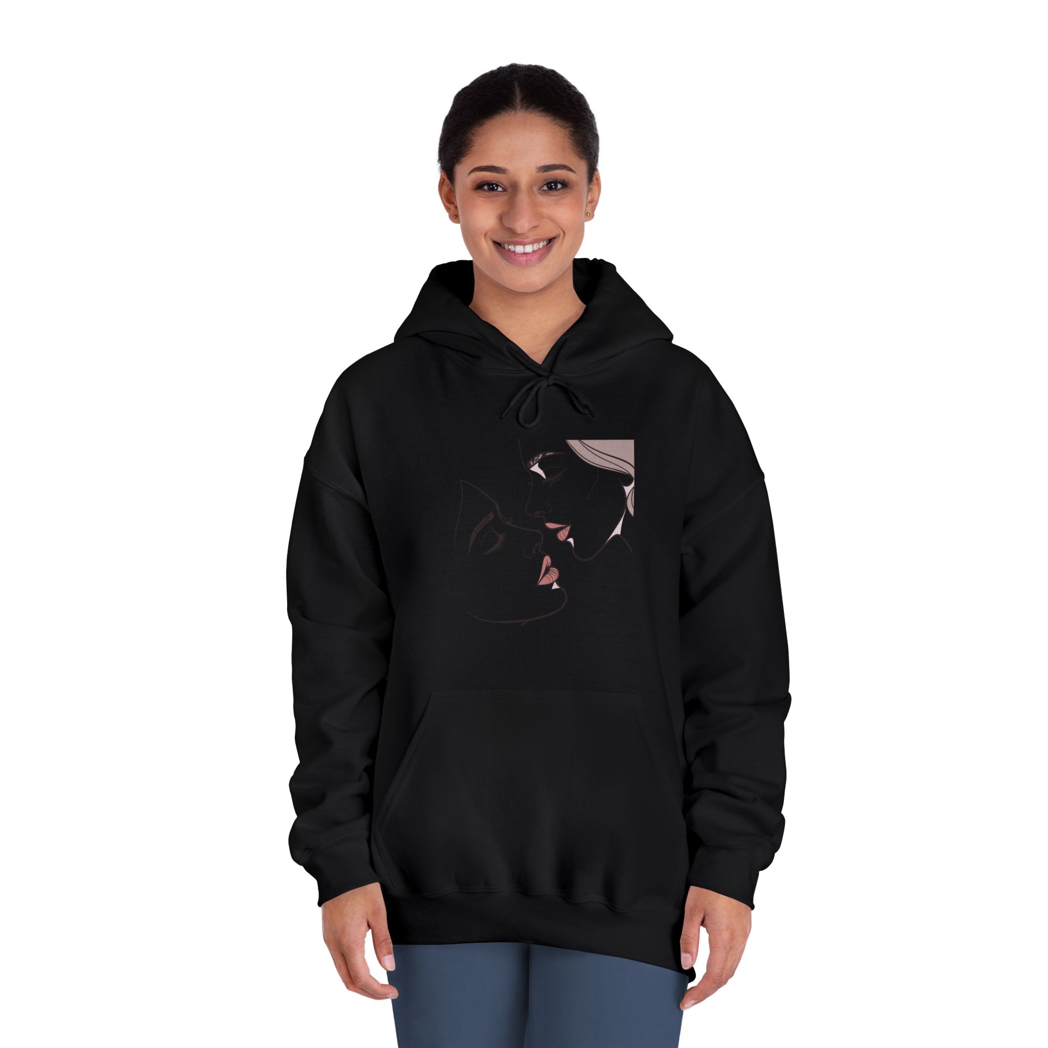 Perfect Lip Set Open Close Smooches (1) Unisex Dryblend Hooded Sweatshirt - Image 12
