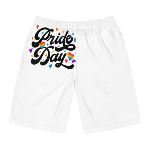 Hand Drawn Pride Day Lettering Mens Board Shorts Aop