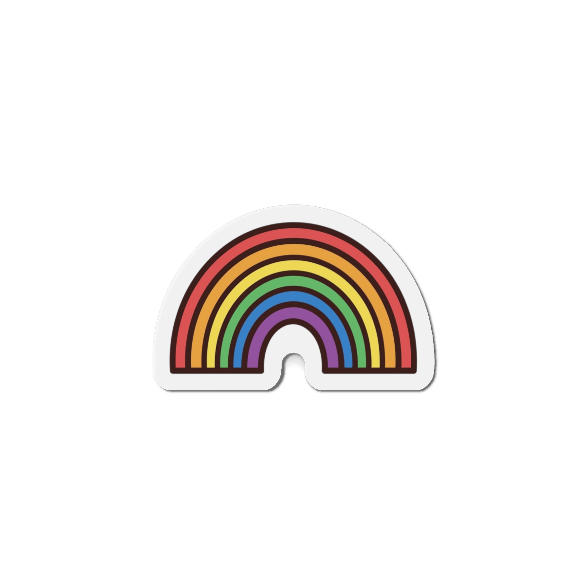 Rainbow Icon Colorful Arch Symbolizing Hope Pride Die Cut Magnets - Image 10