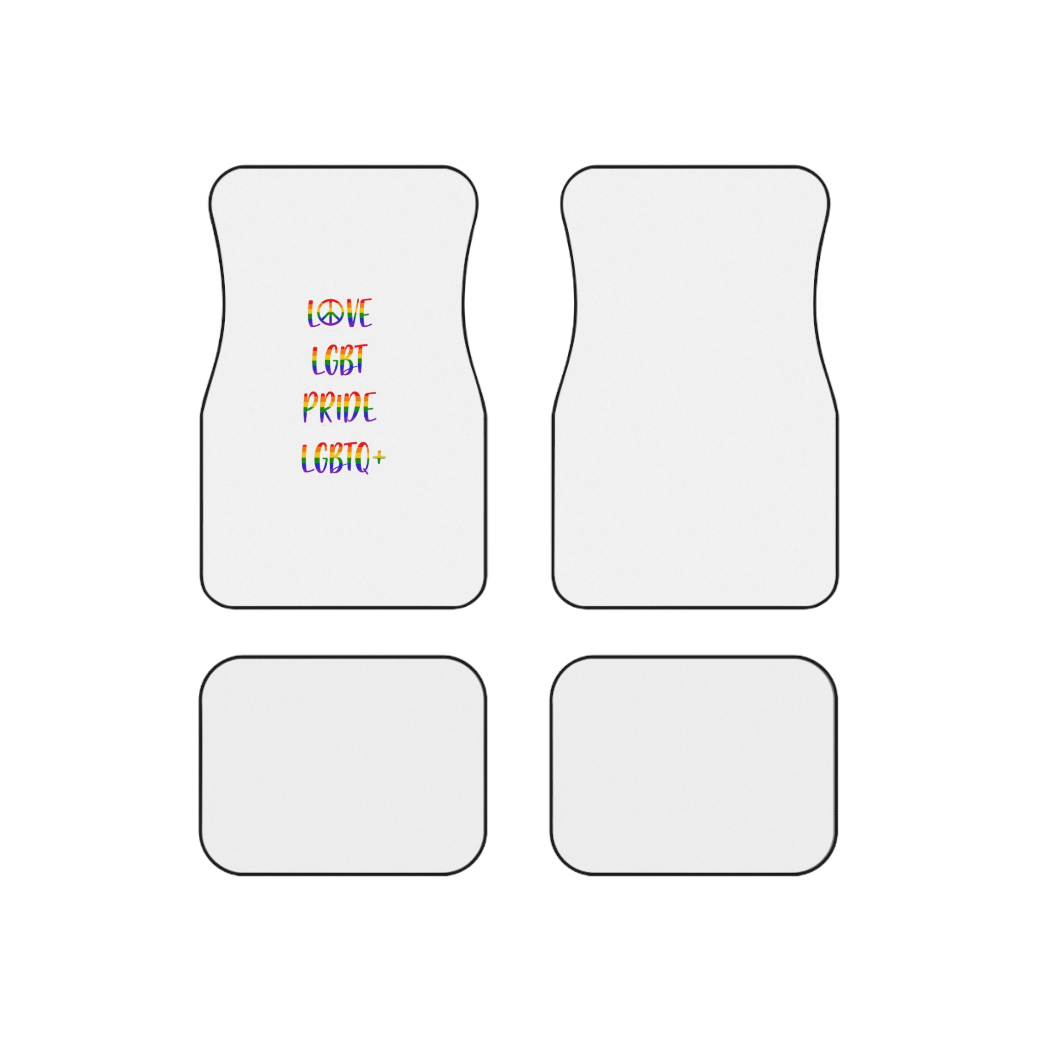 Lgbt Pride Month June Poster Card Banner Background Vector Illustration Car Mats Set Of 4