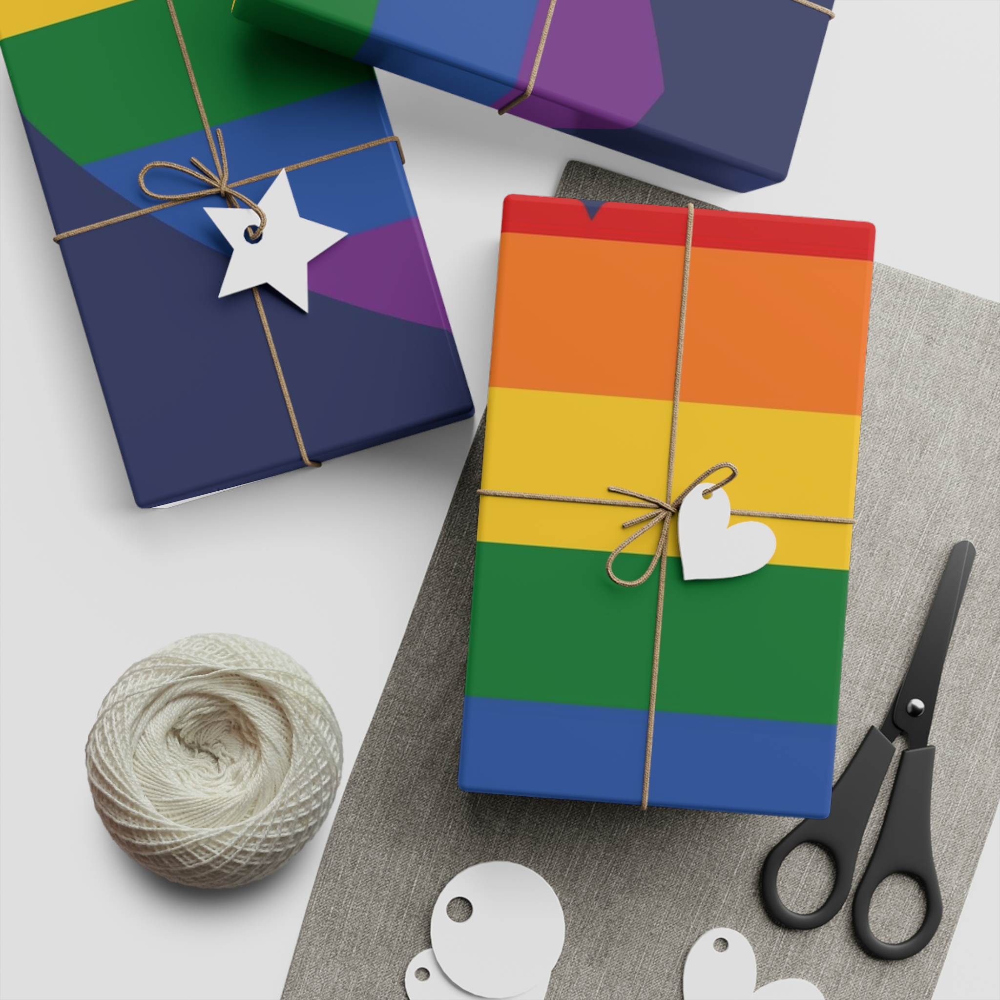 Lgbt Pride Month June Lesbian Gay Bisexual Transgender Lgbtq Flag Rainbow Vector(5) Gift Wrapping Paper Sheets 1pc - Image 5
