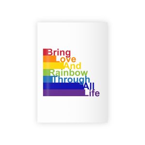 Lgbt Concept Motivating Phrase Colors Rainbow Bring Love Rainbow Through Life Gift Wrapping Paper Rolls 1pc