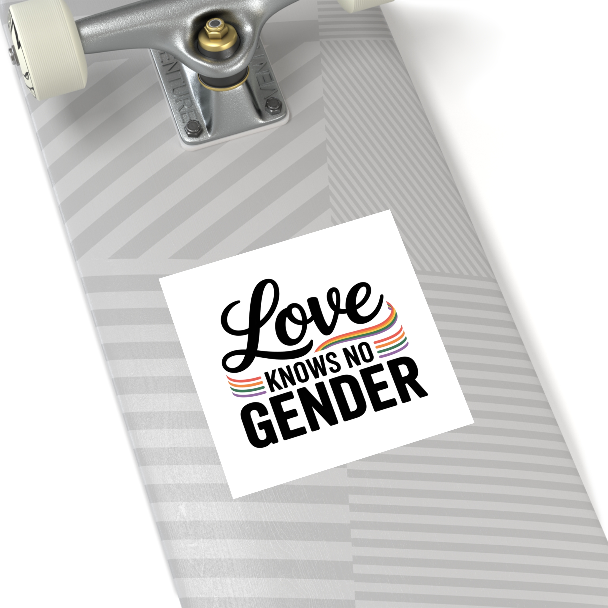 Love Knows No Gender T Shirt Design Isolated White Background 2 Laminate Stickers Square - Image 36