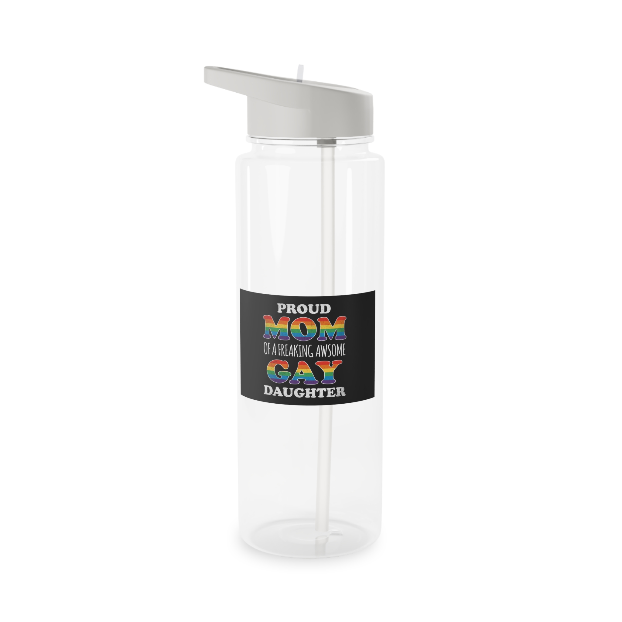 Mother Day Pride Rainbow Typography Vector Premium T Shirt(3) Tritan Water Bottle - Image 5