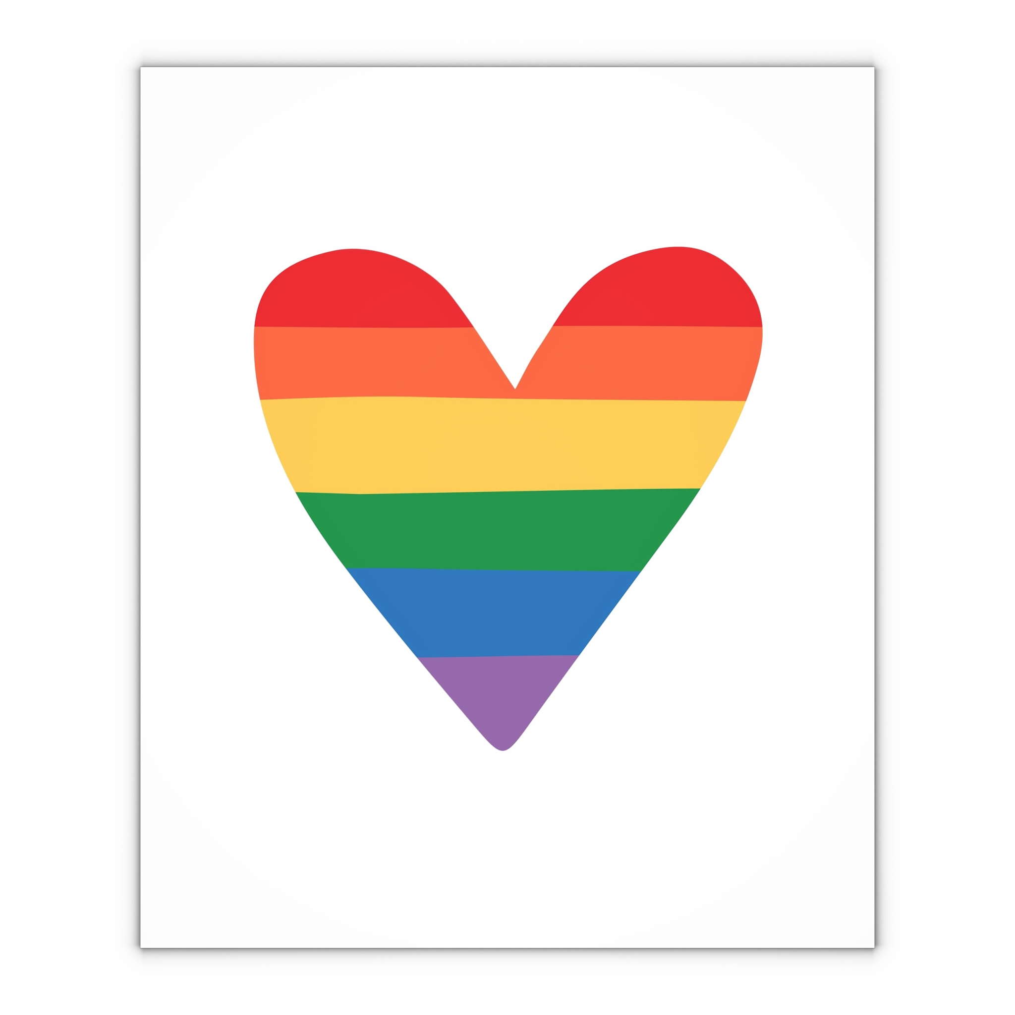 Vector Hand Drawn Lgbt Rainbow Flag Heart Gift Wrapping Paper Sheets 1pc - Image 4