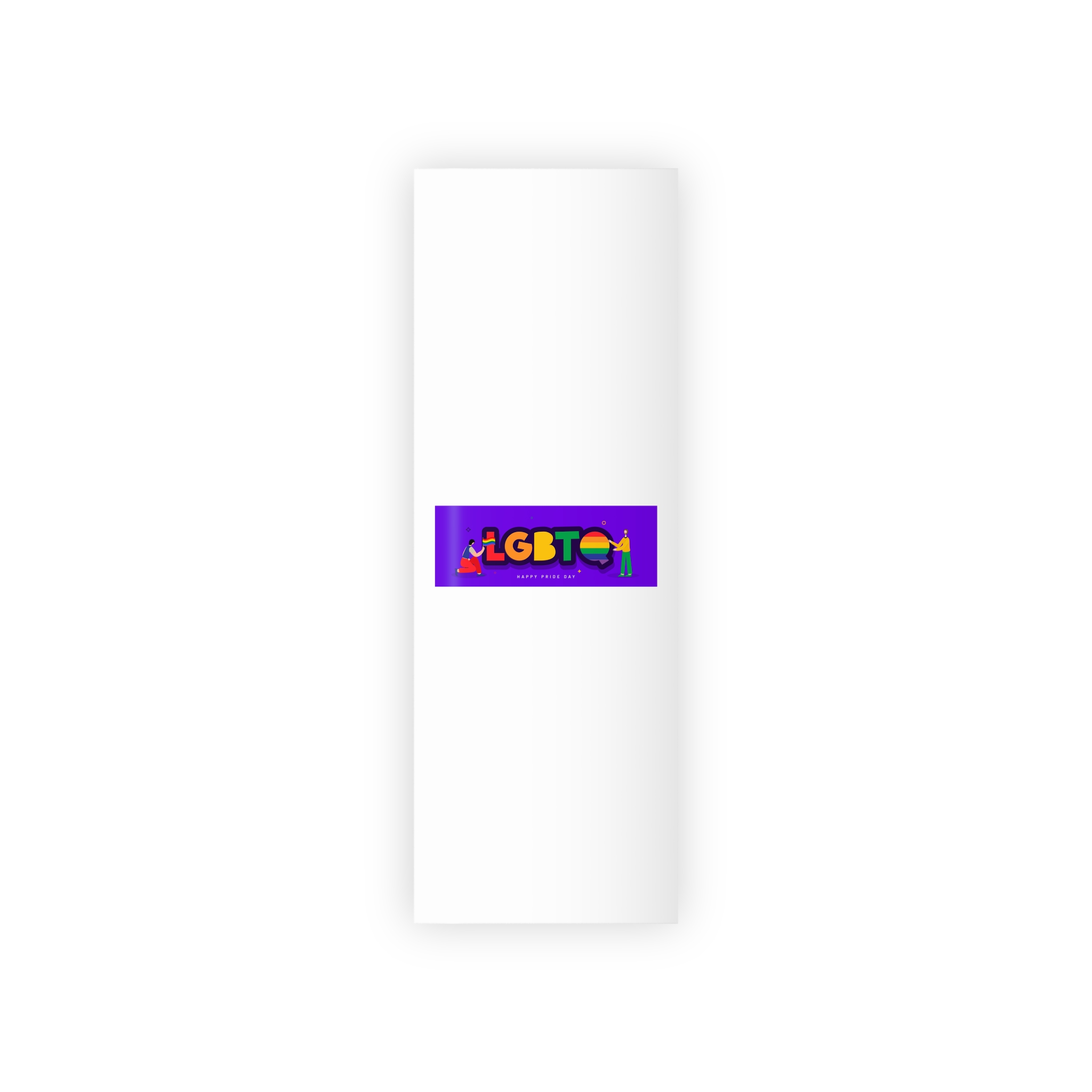 Lgbtq Community Banner Design With Illustration Gay Couple Gift Wrapping Paper Rolls 1pc - Image 5