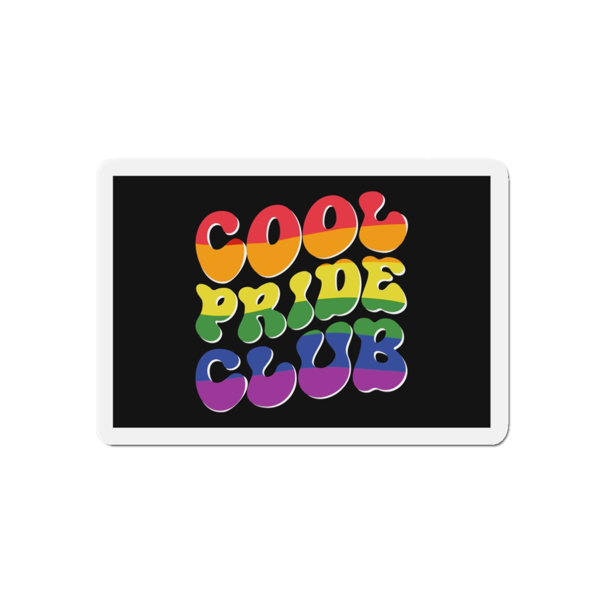 Word Cool Black Background Die Cut Magnets - Image 4
