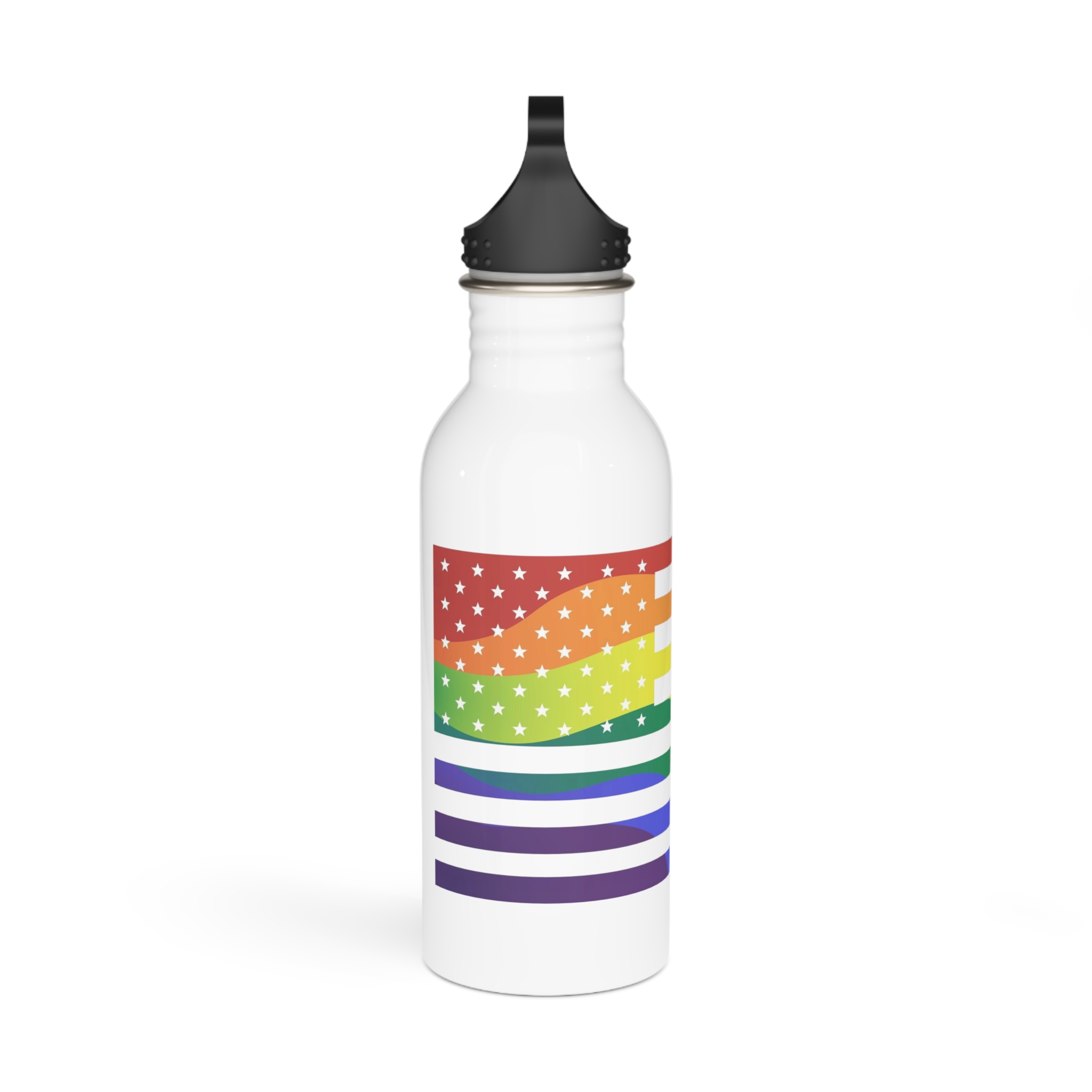 Pride Month America Concept Us Pride Month Flag Stainless Steel Water Bottle - Image 2